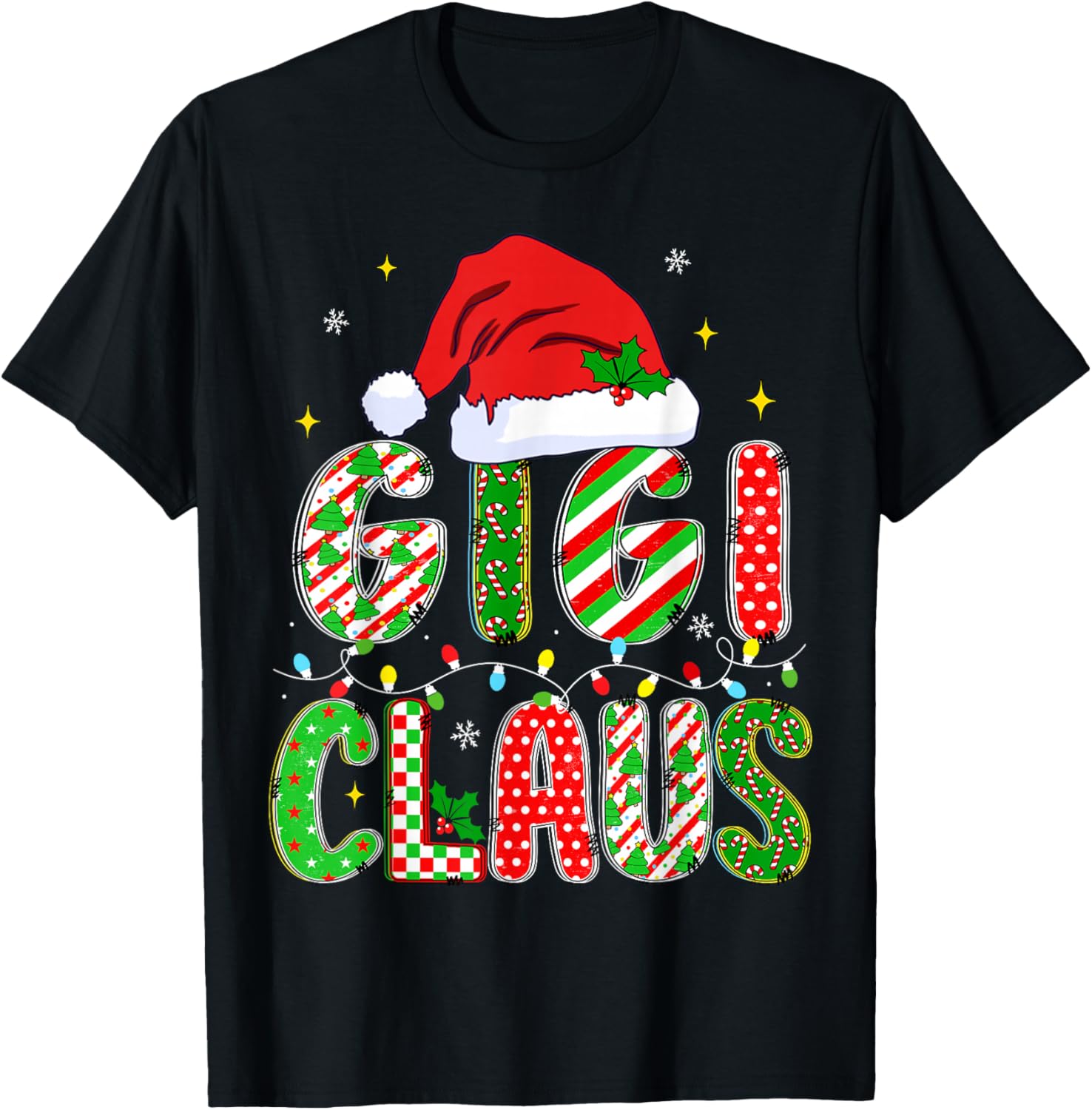 Festive HUGvyn Mom Matching Pajama T-Shirt for Family Christmas Fun - 12
