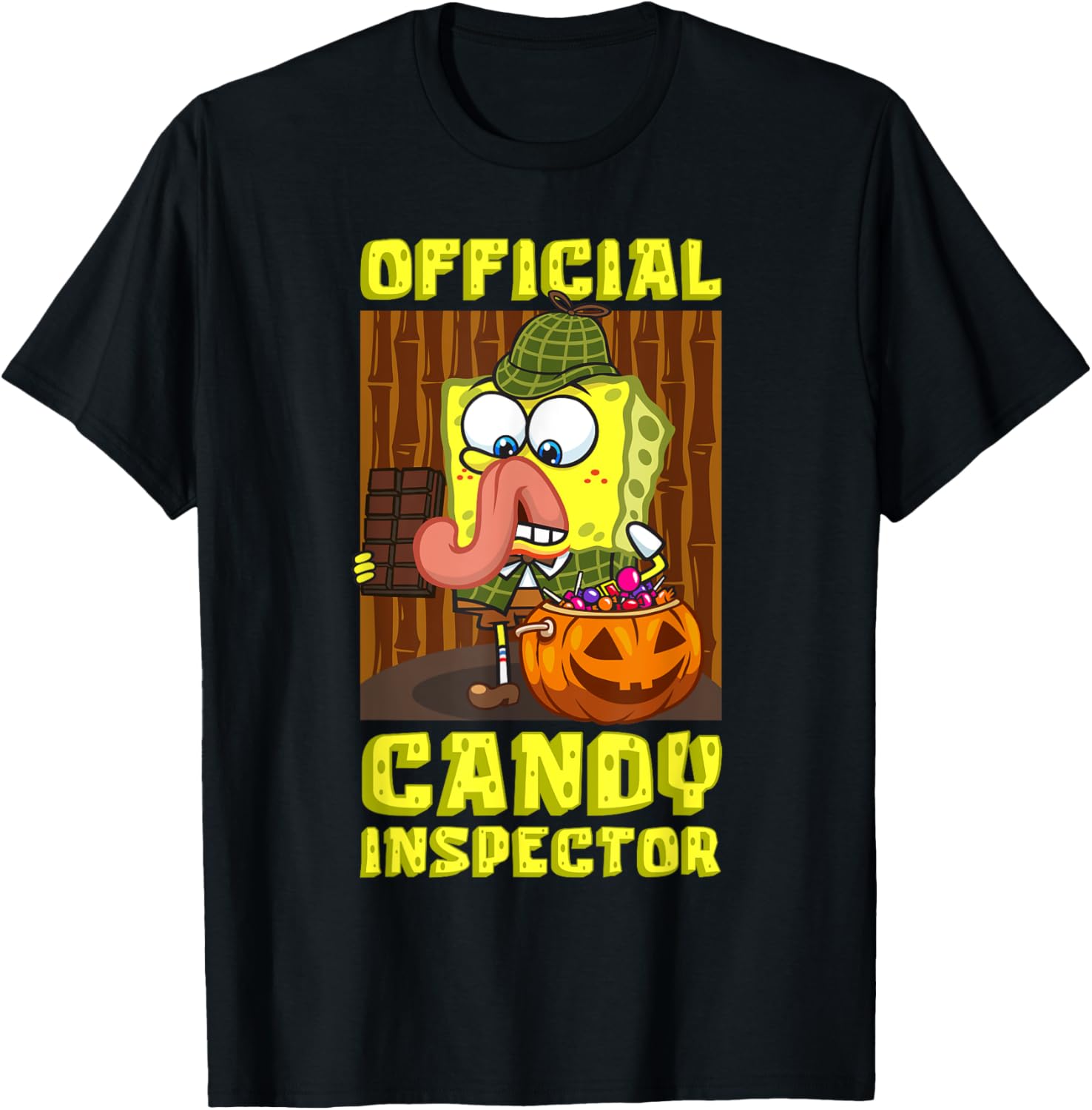 Mademark SpongeBob SquarePants Halloween Candy Inspector Fun T-Shirt - 10