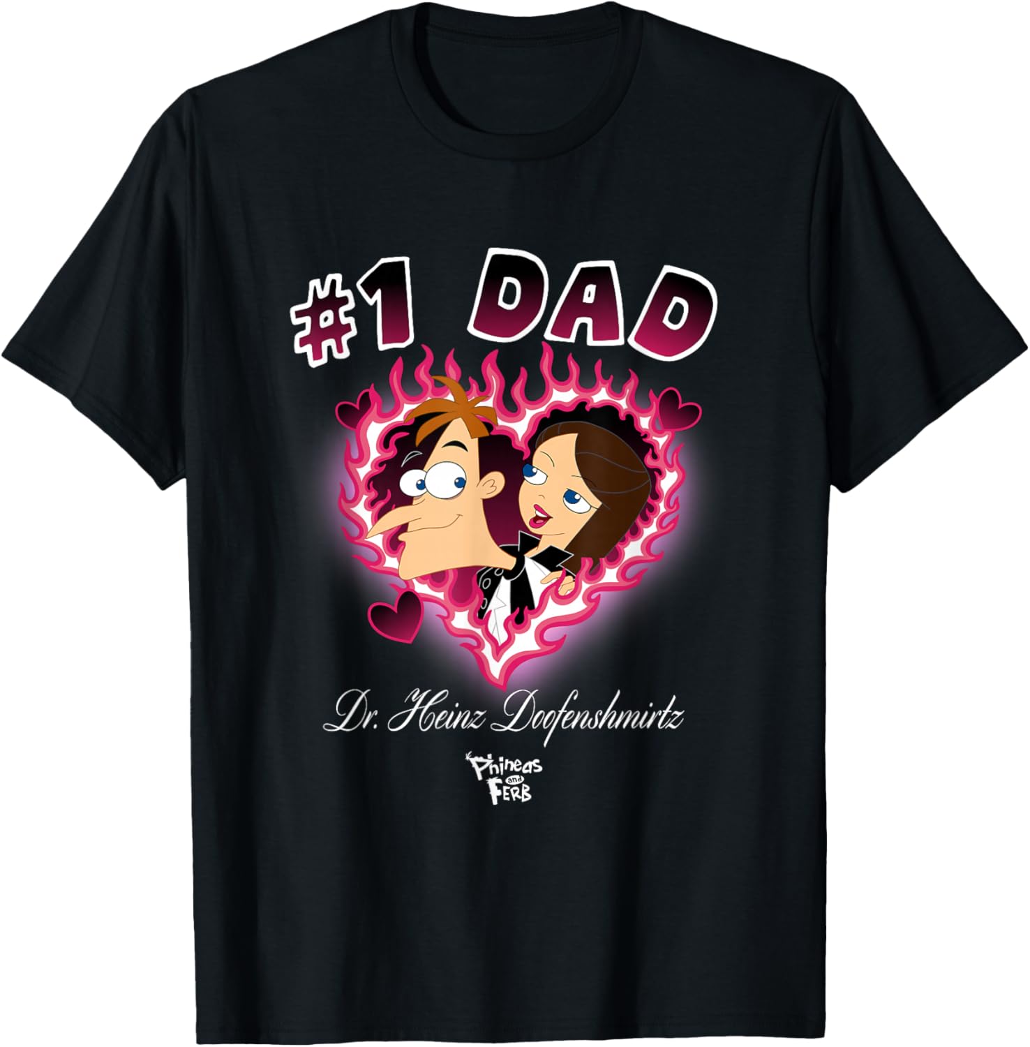 Phineas and Ferb Dr Heinz Doofenshmirtz Father's Day T-Shirt for Dad - 4
