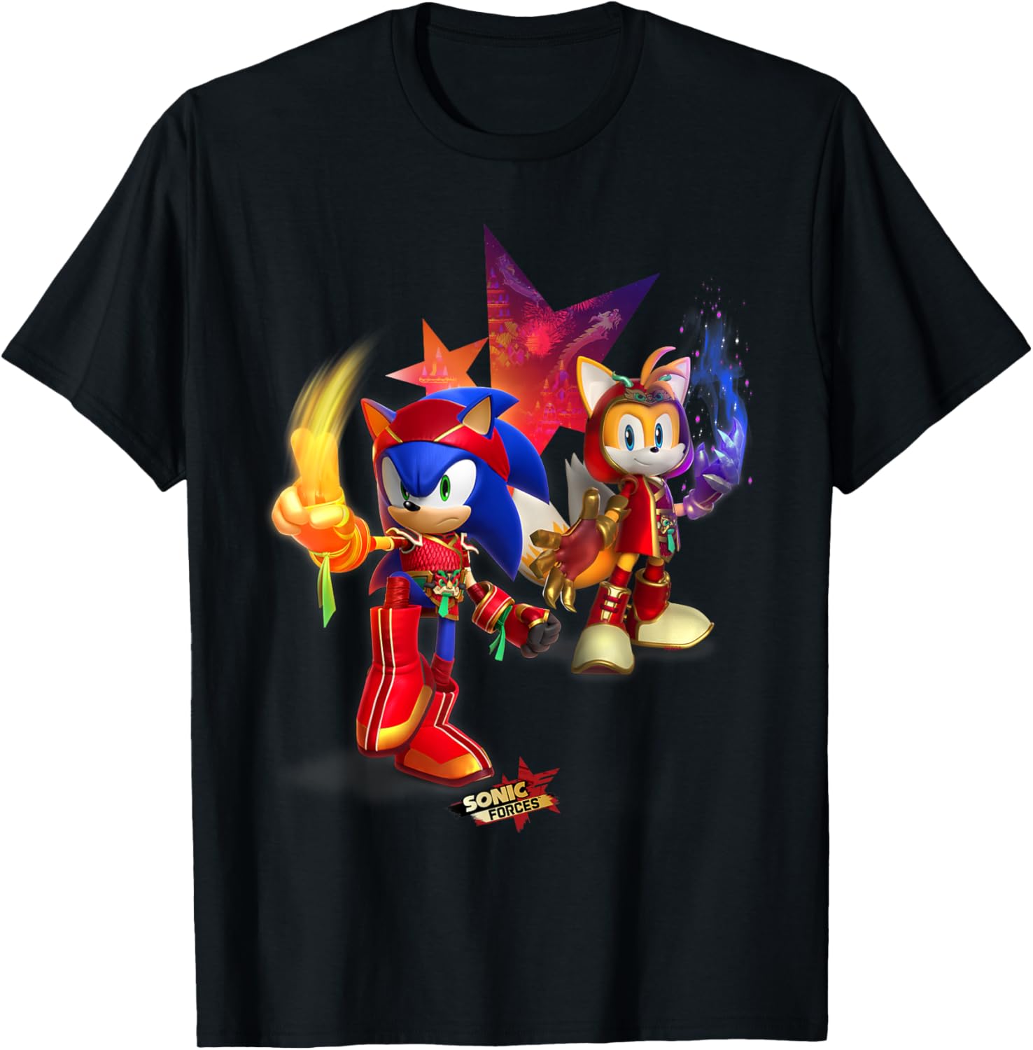 Sonic Forces Dragonfire Sonic and Dragonclaw Tails T-Shirt for Fans - 27