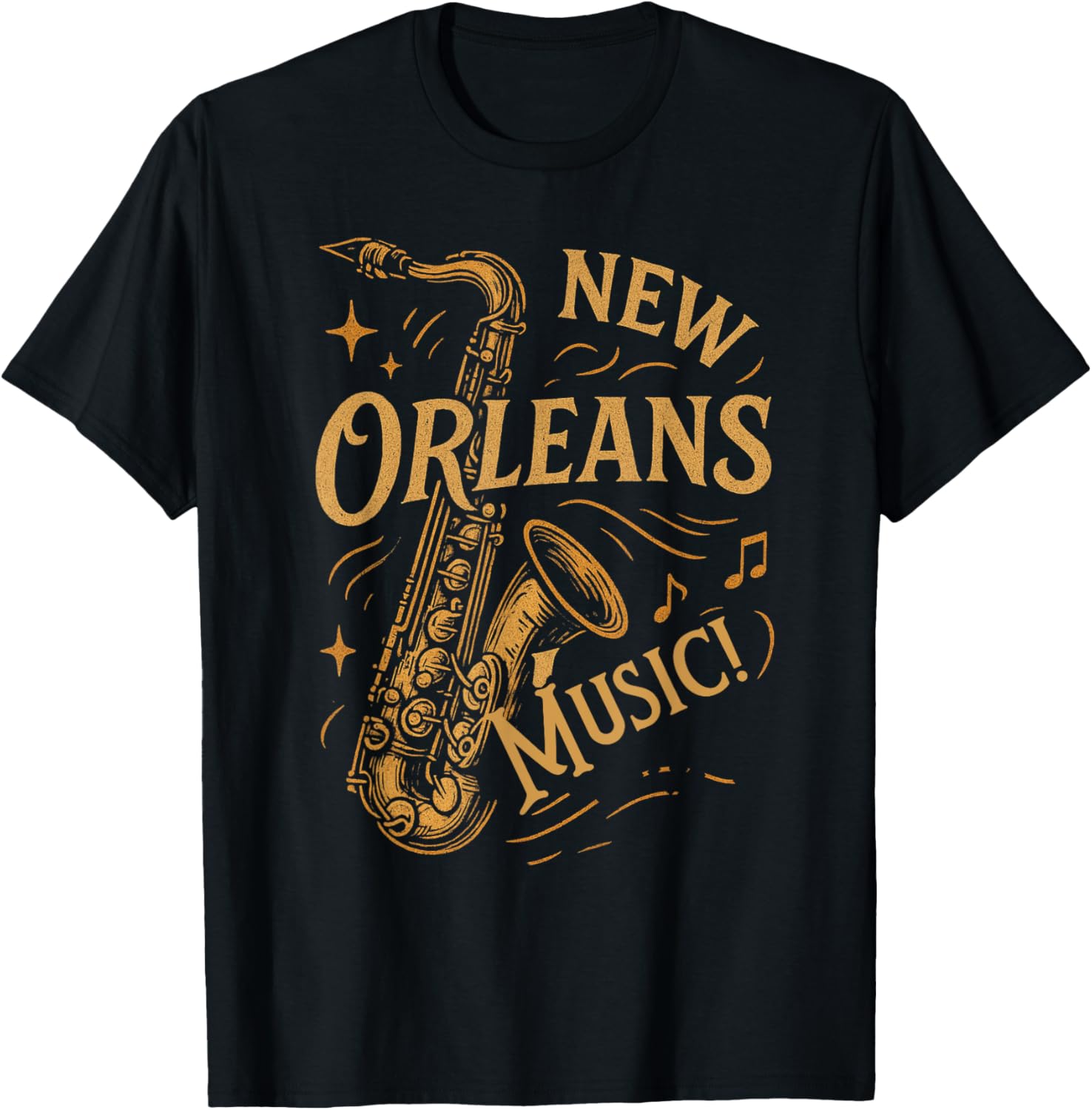 Vintage New Orleans Music Saxophone T-Shirt for Music Lovers - 3