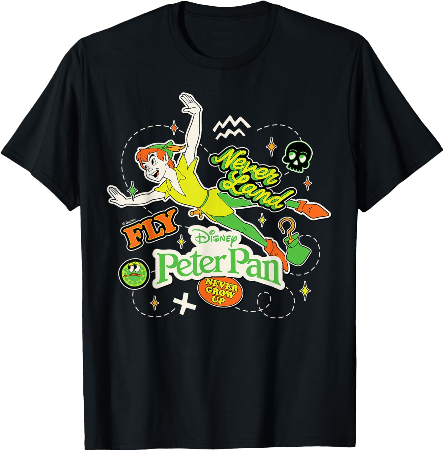 Peter Pan Stickers T-Shirt for Fun and Adventure Lovers - 4