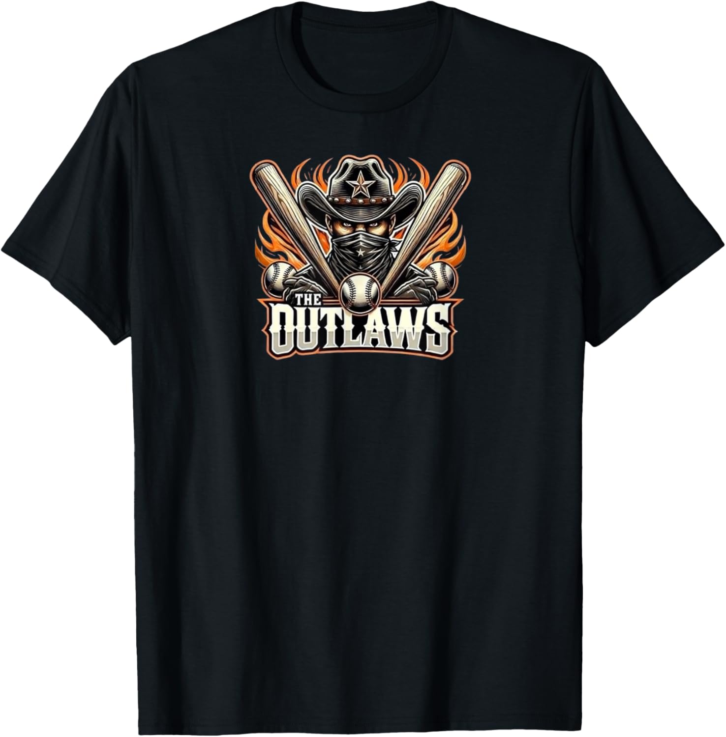 Outlaw Baseball T-Shirt for Stylish Fans - Comfortable and Trendy Wear - 4