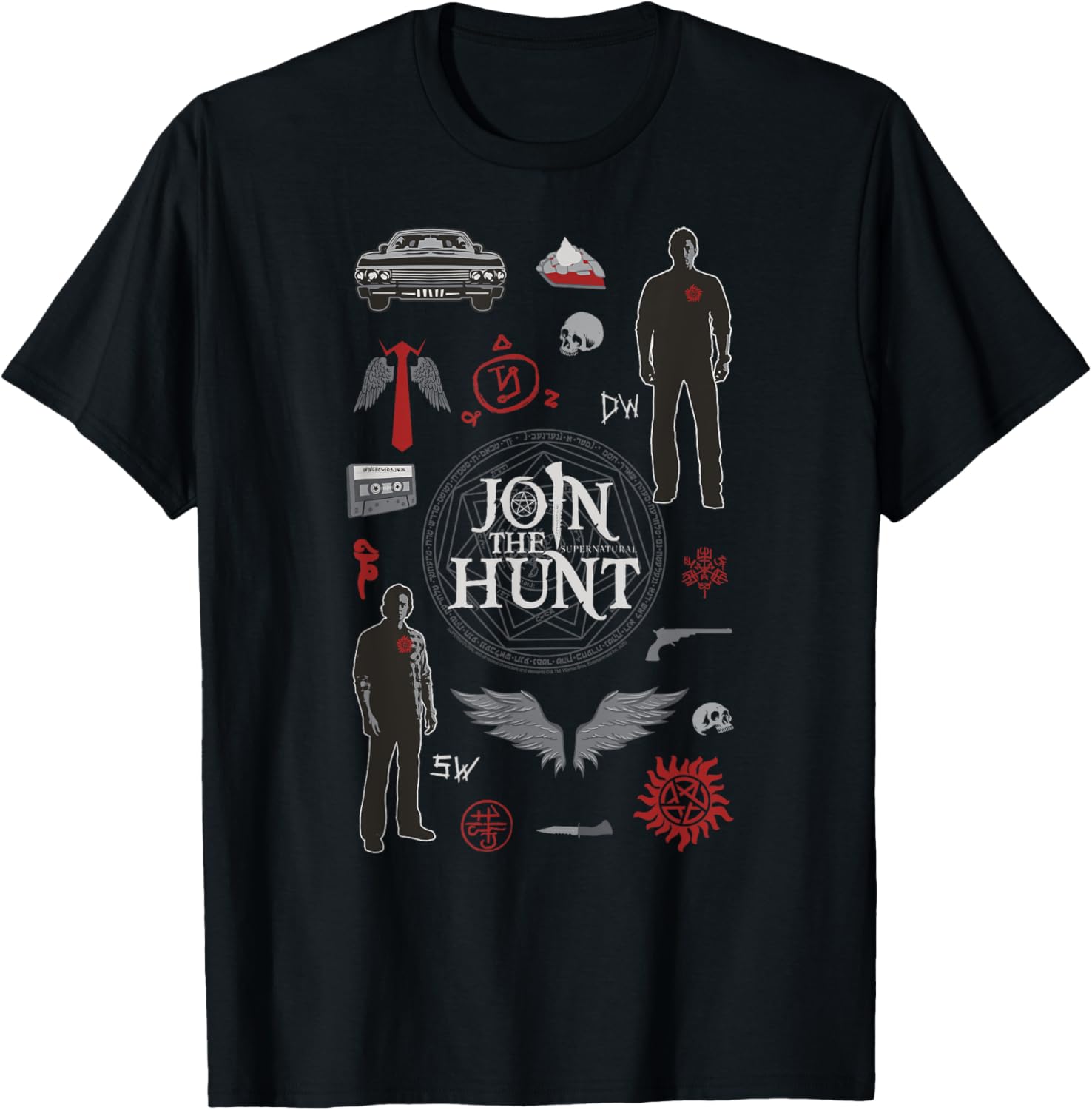 Supernatural Join The Hunt Icons Collage T-Shirt for Fans of the Show - 1