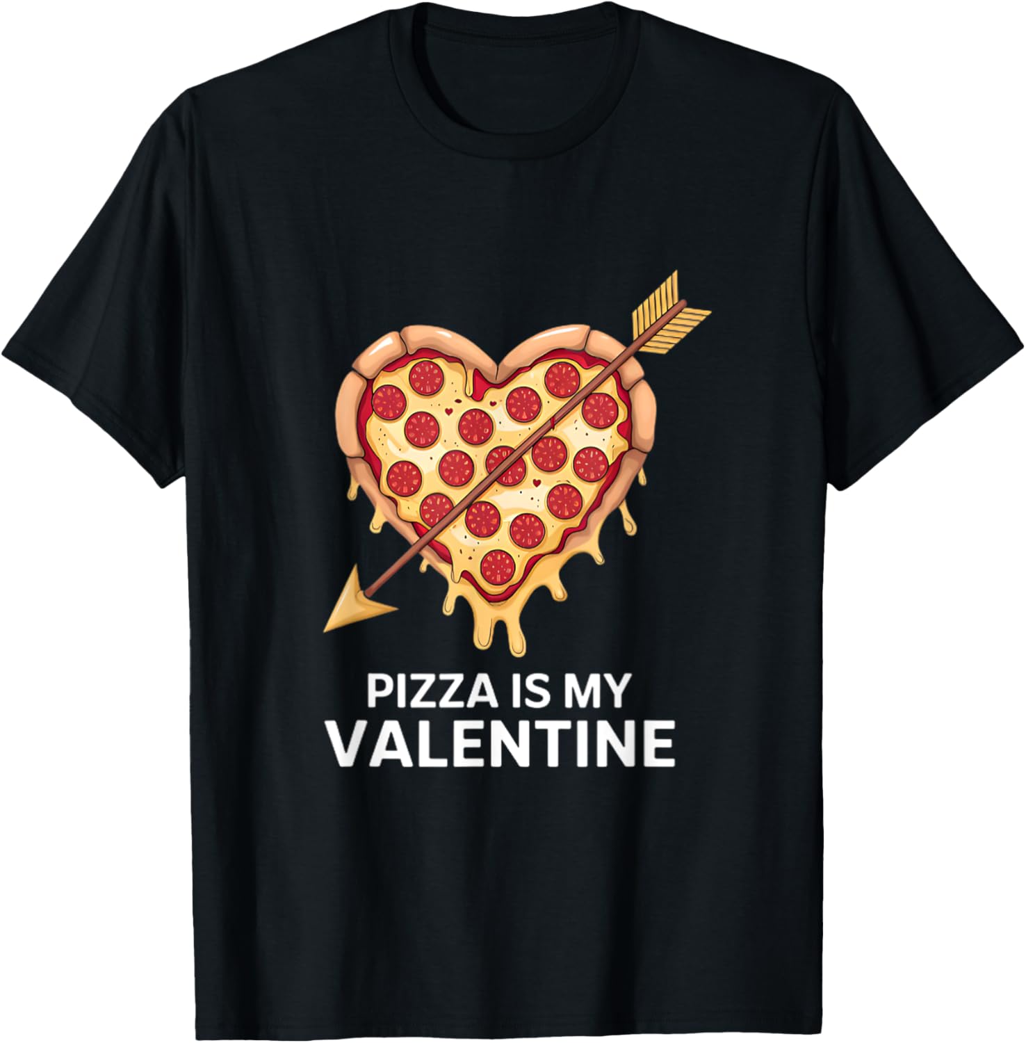 Pizza Is My Valentine Funny Valentine's Day T-Shirt for Pizza Lovers - 1