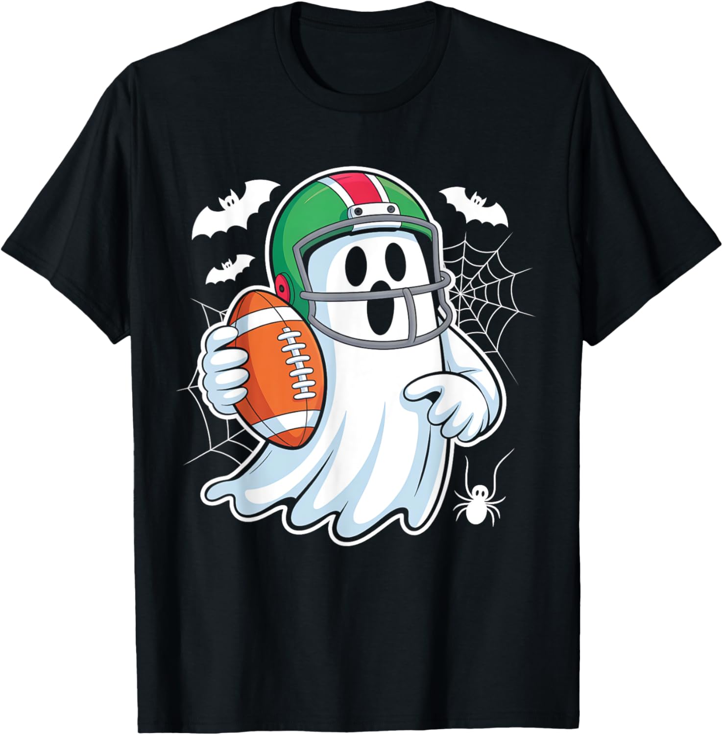 Funny Boo Ghost Playing Football Halloween T-Shirt for Spooky Fun - 22