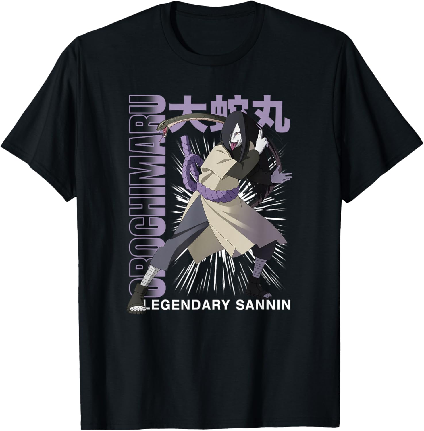 Orochimaru Legendary Sannin Naruto Shippuden Anime T-Shirt for Fans - 2