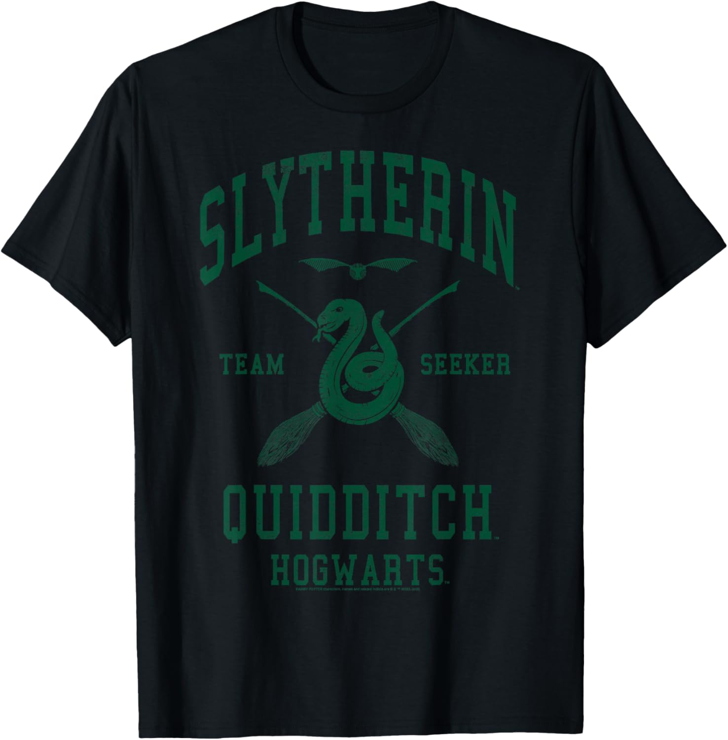 Slytherin Quidditch Team Seeker T-Shirt for Harry Potter Fans - 1