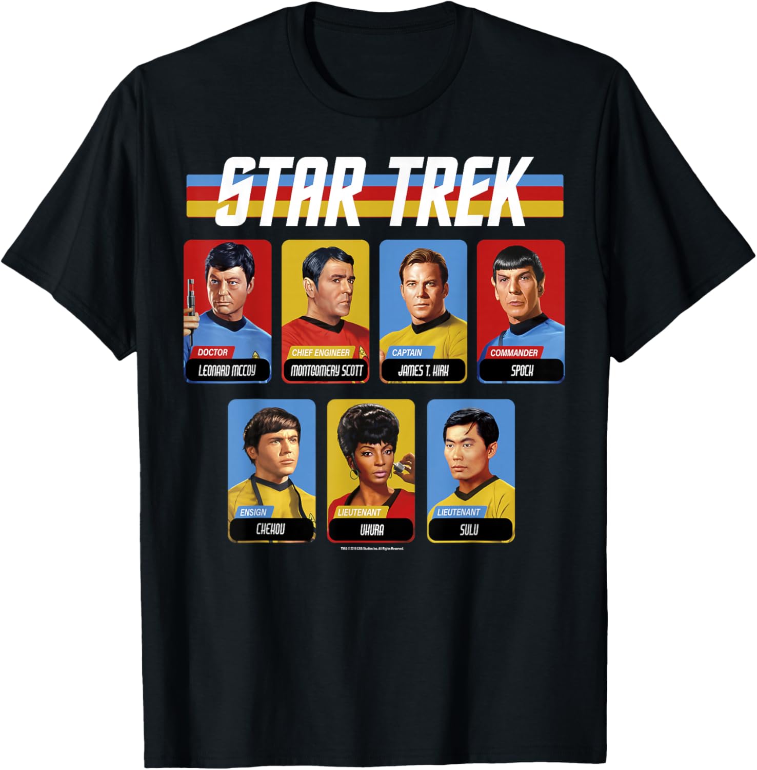Star Trek Original Series Crew Retro Portraits T-Shirt for Fans - 9