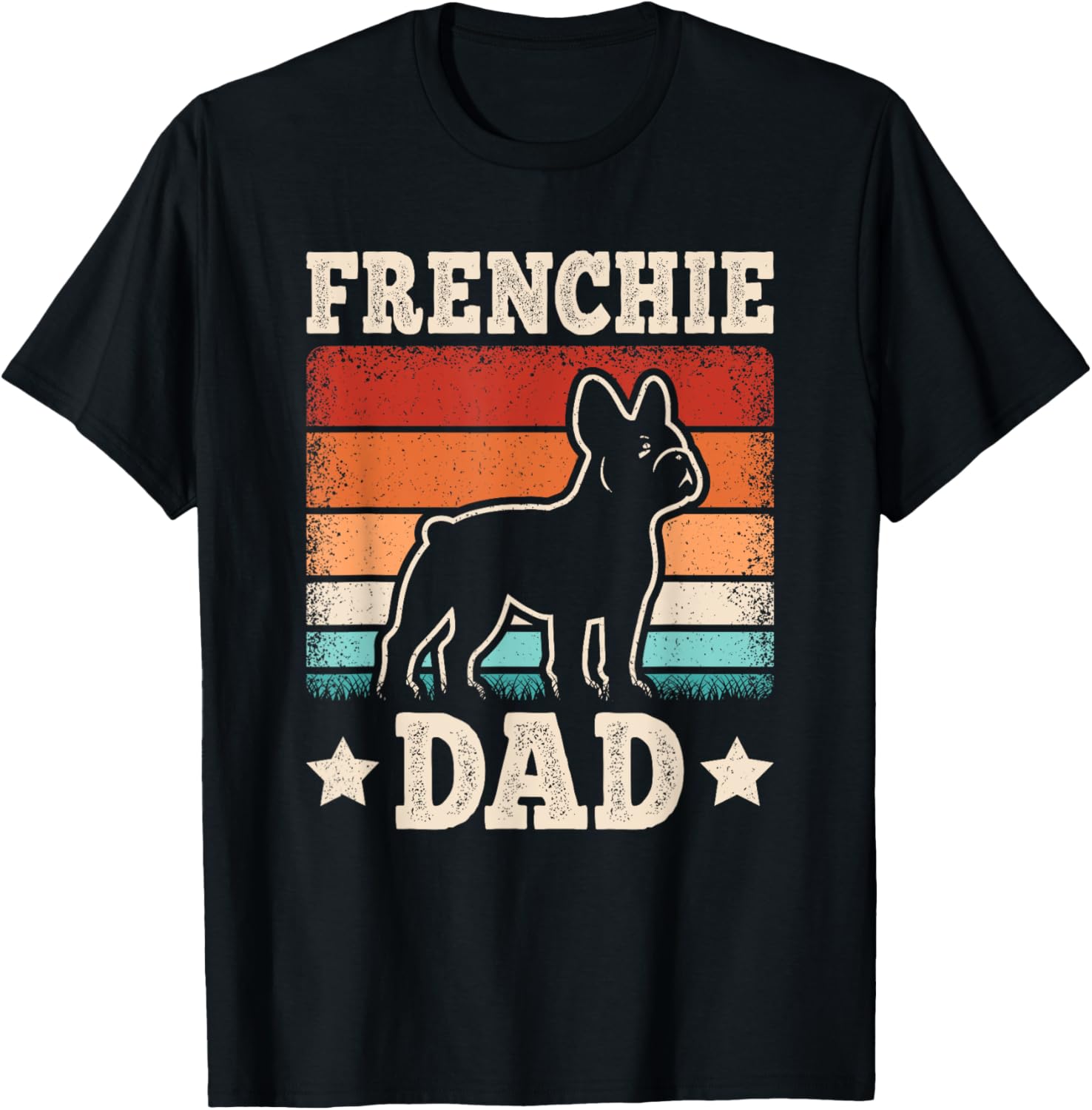 Retro French Bulldog Dad T-Shirt for Proud Frenchie Lovers - 1