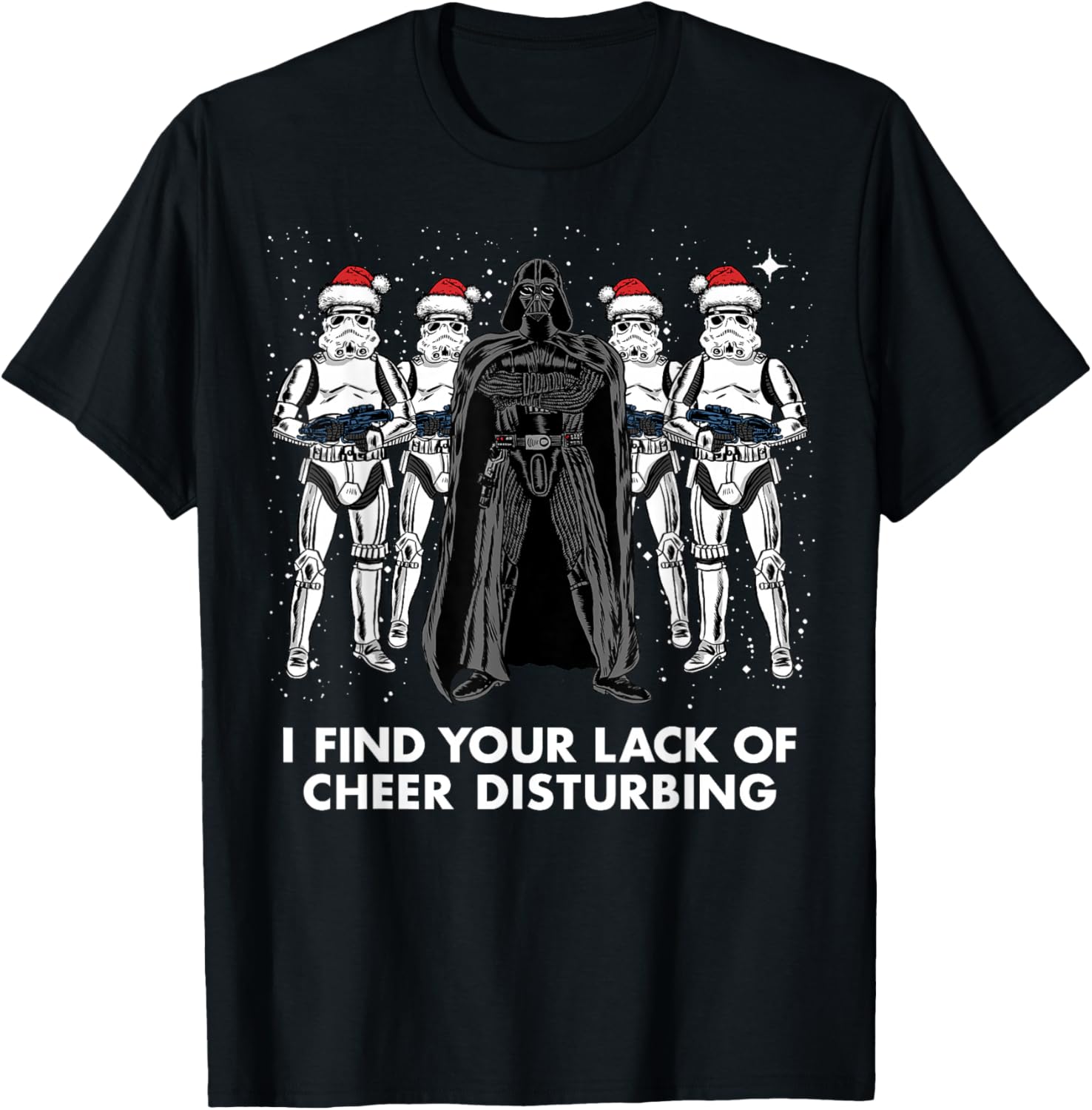 Star Wars Vader Trooper Christmas Cheer Graphic T-Shirt for Fans - 4