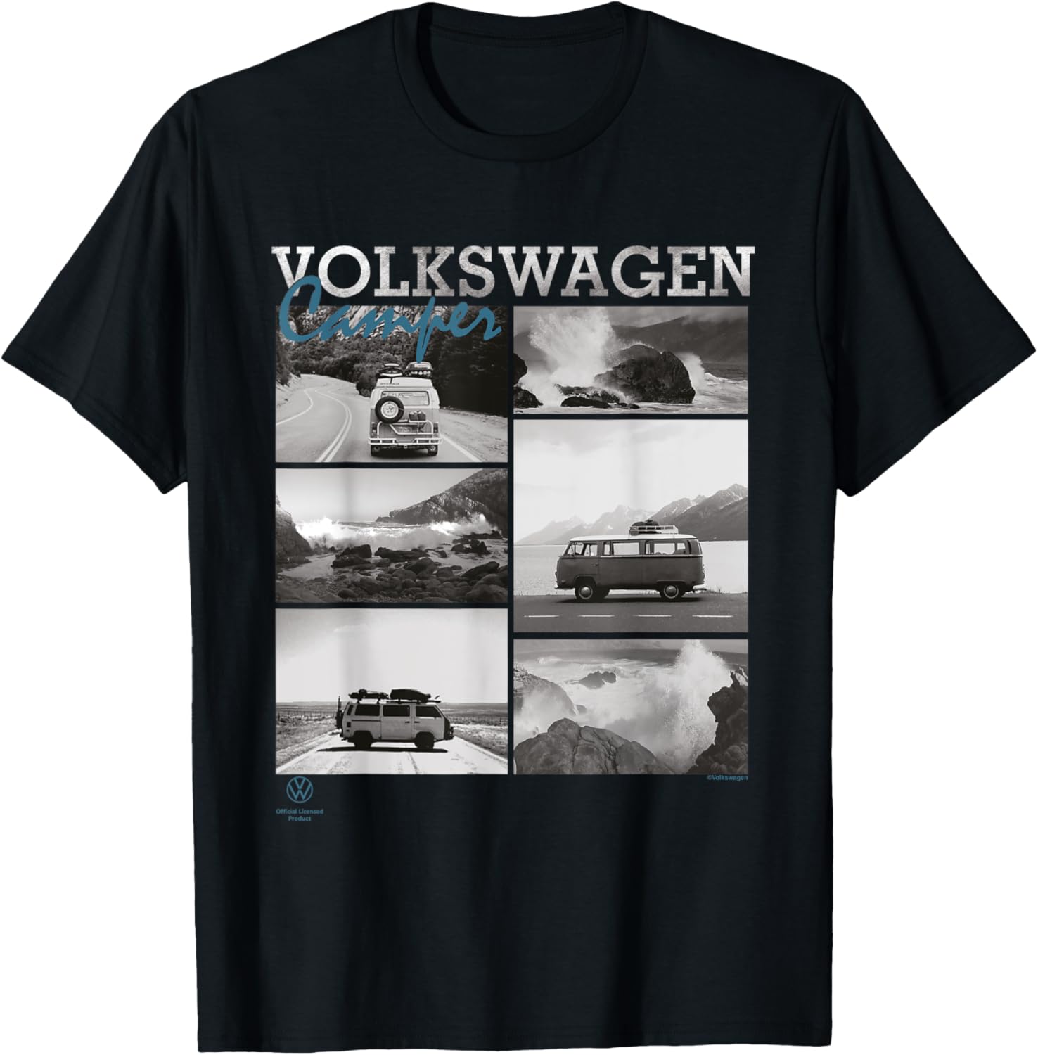 Vintage Volkswagen Camper Adventure T-Shirt for Travel Lovers - 3