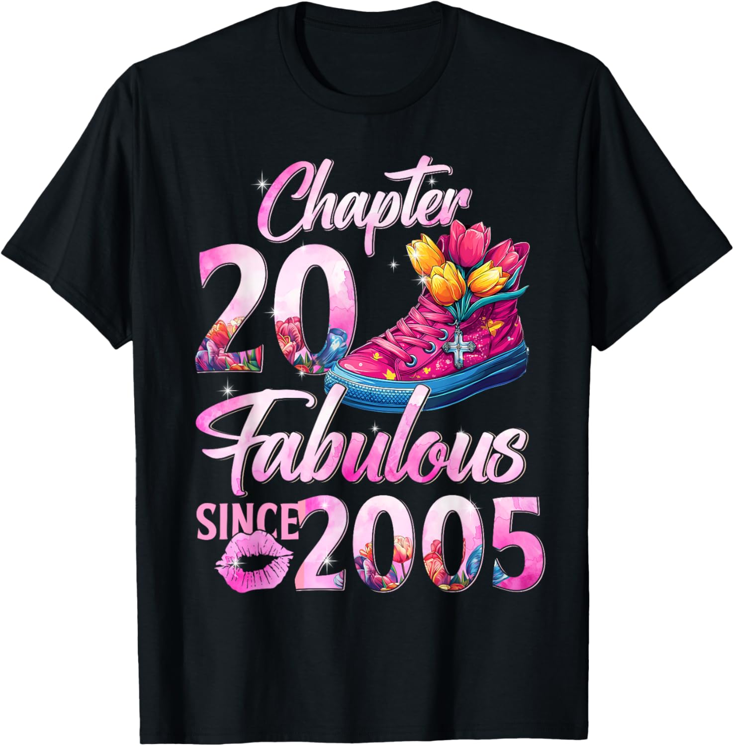 20th Birthday Queen T-Shirt Perfect Gift for 2005 EST Celebration - 25