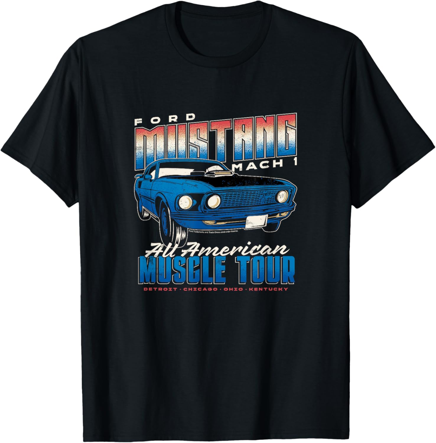 1969 Ford Mustang Americana T-Shirt for Classic Car Enthusiasts - 1