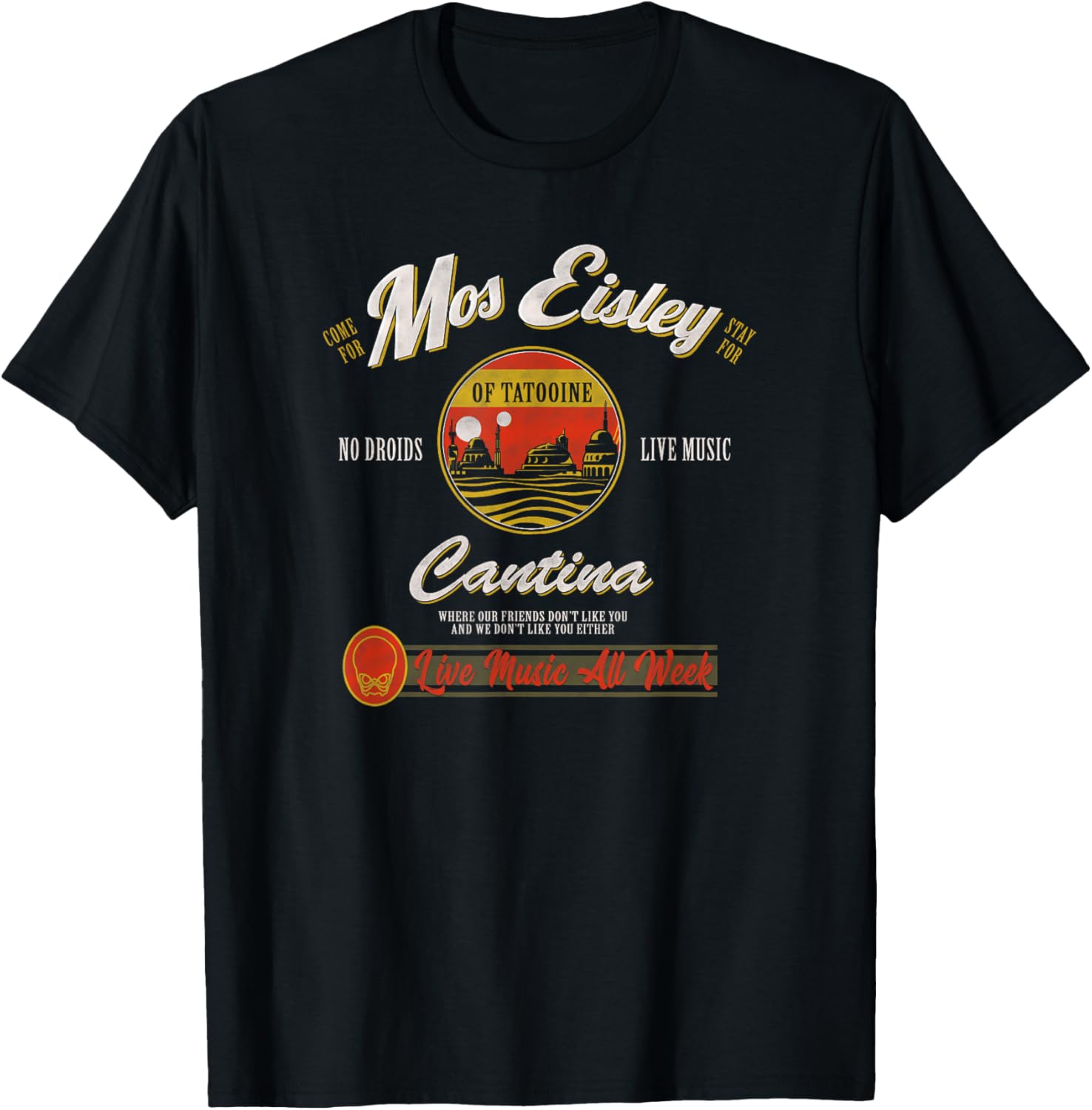 Star Wars Mos Eisley Cantina Live Music T-Shirt for Fans and Collectors - 4