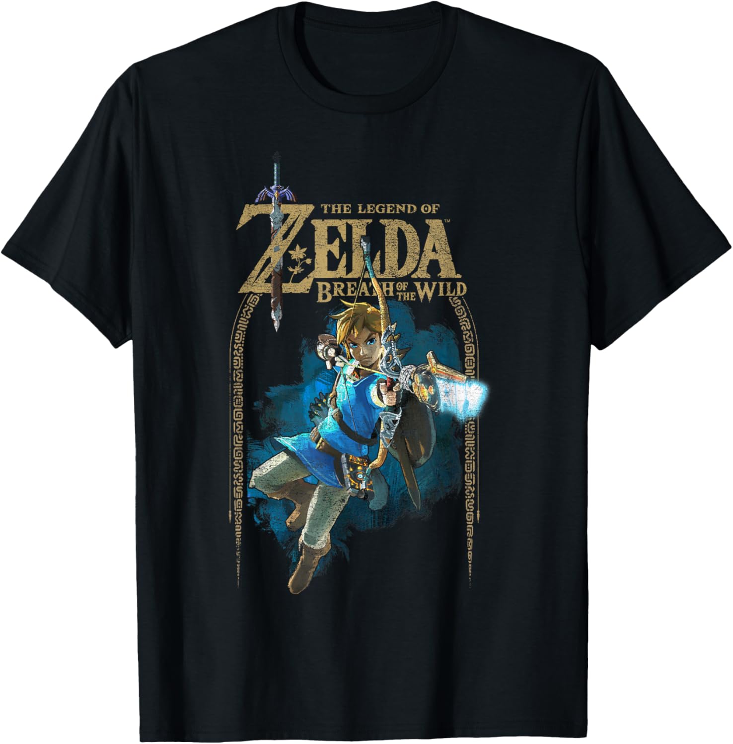 Zelda Breath of the Wild Link Arch Shot Graphic T-Shirt for Gamers - 9