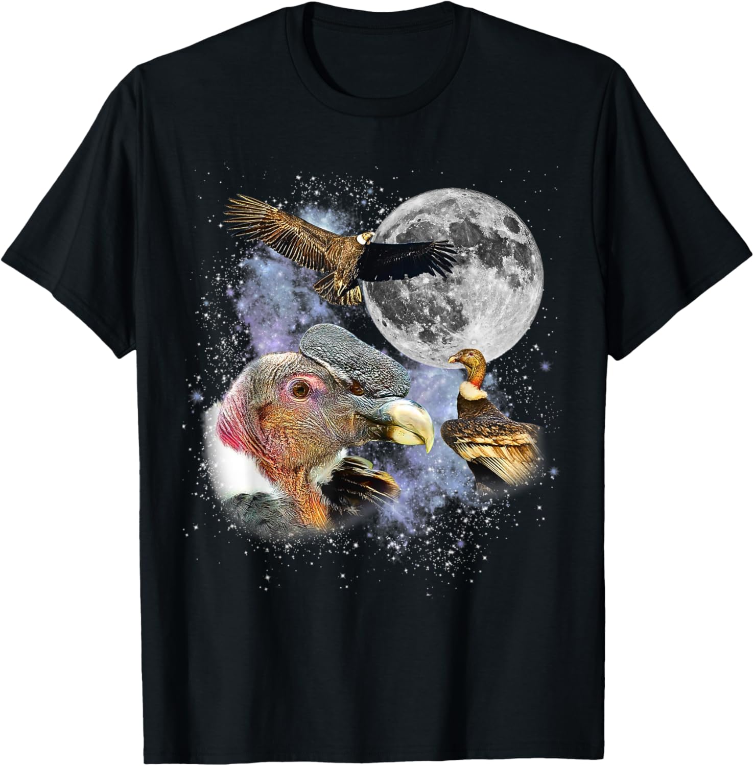 Retro Andean Condor Moon Graphic 90s Vintage T-Shirt for Cool Style - 17