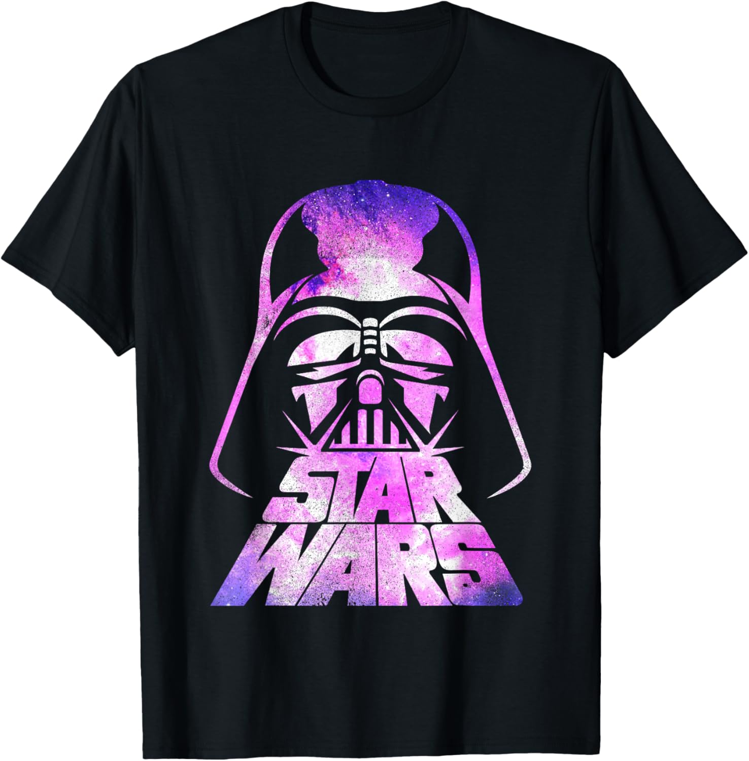 Star Wars Darth Vader Neon Silhouette Galaxy T-Shirt for Fans - 1