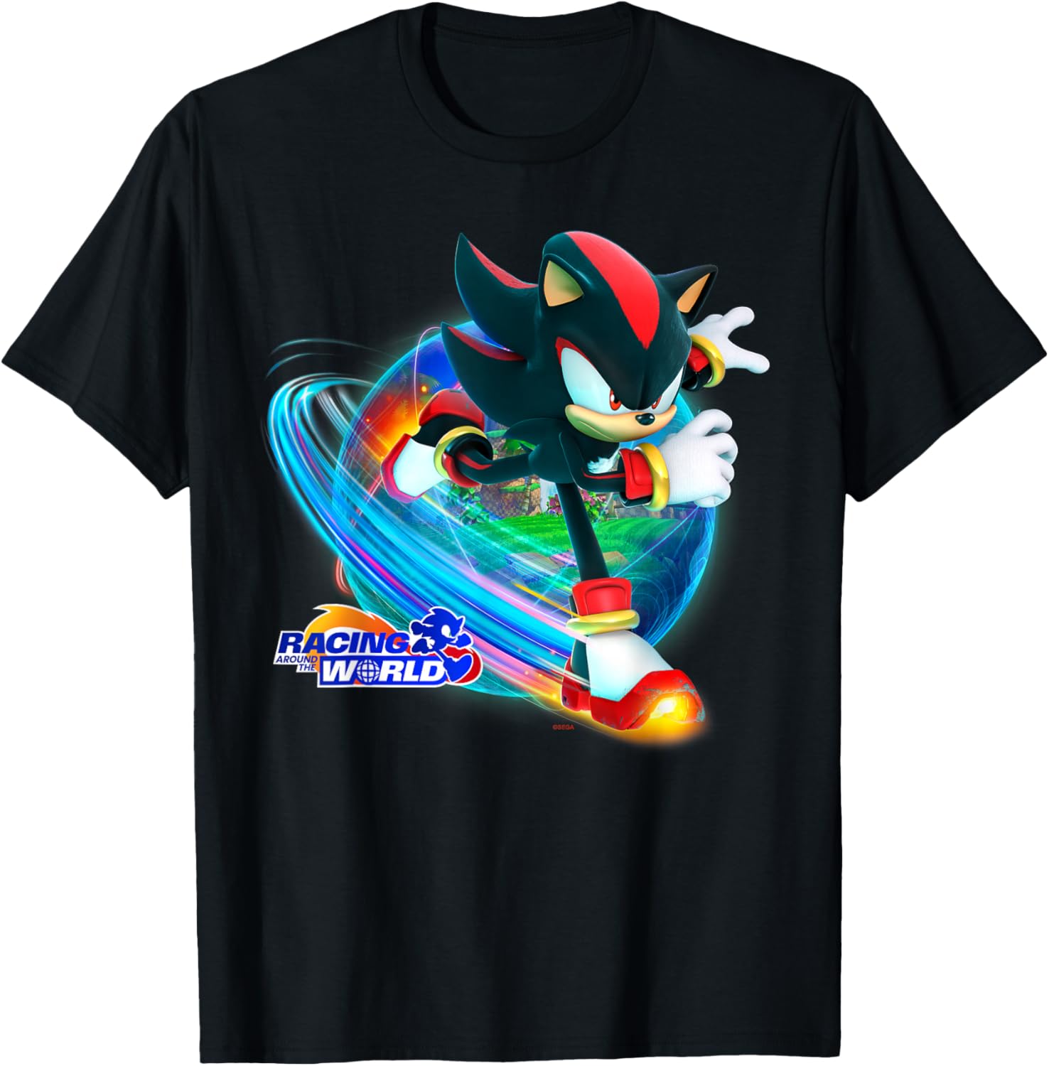 Sonic the Hedgehog Racing Around the World Shadow T-Shirt for Fans - 23