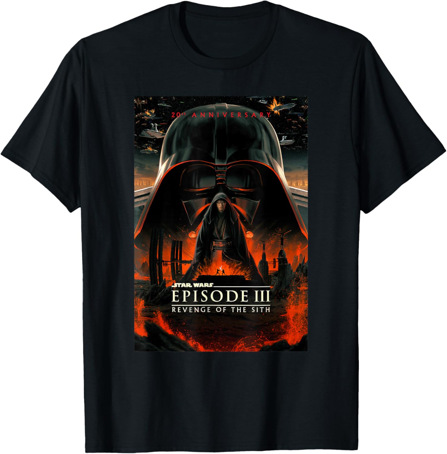 Star Wars 20th Anniversary Episode III Epic Chest Poster T-Shirt for Fans - 2