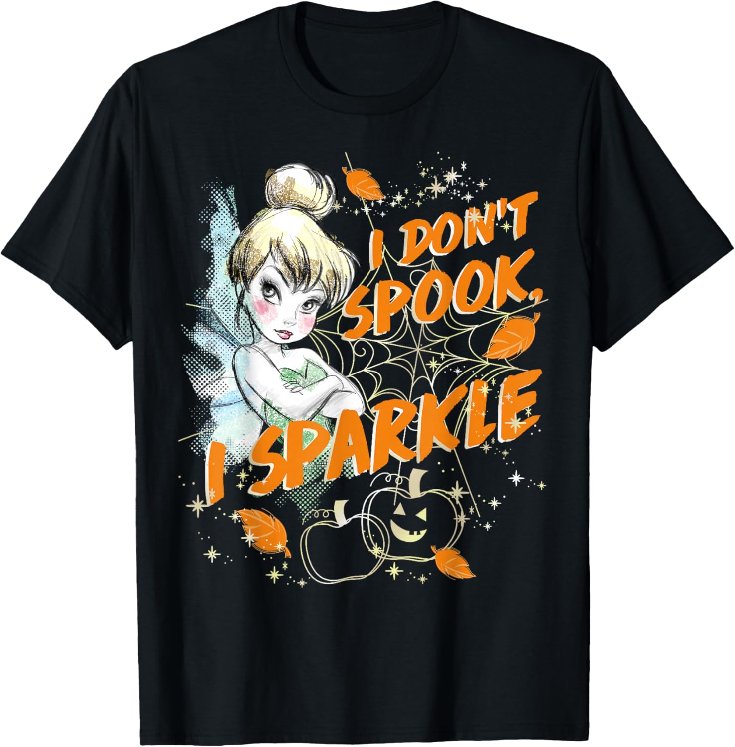 Disney Peter Pan Tinkerbell Halloween Sparkle T-Shirt for Women and Kids - 9