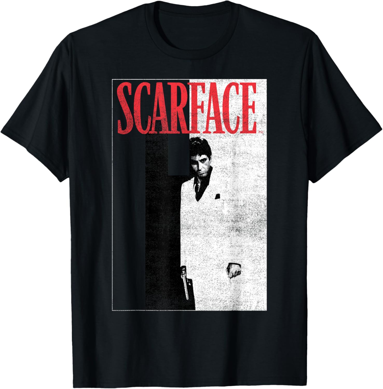 Scarface Distressed Movie Poster T-Shirt for Fans of Classic Cinema - 2