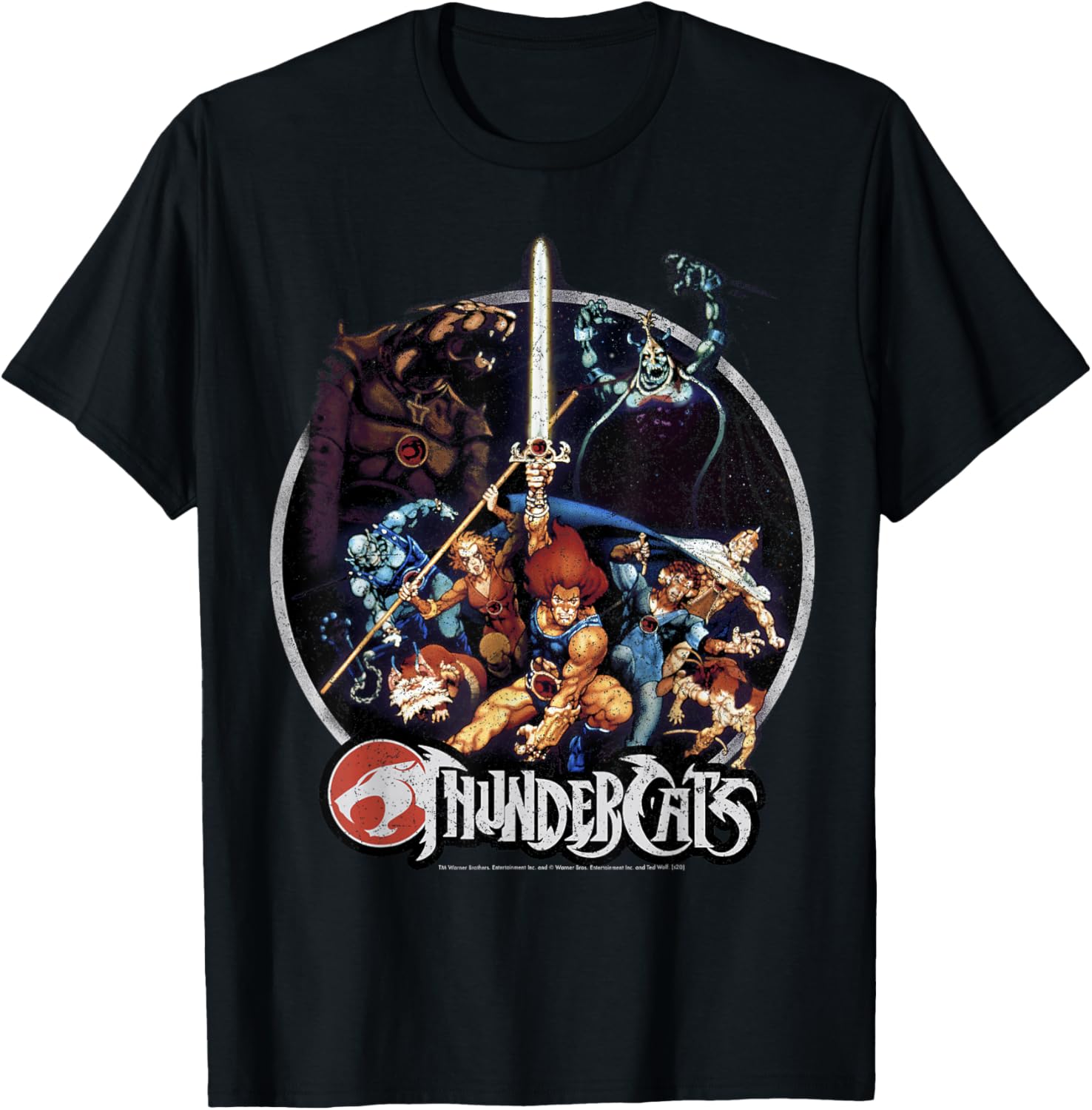 ThunderCats Vintage Circle T-Shirt for Fans of Classic 80s Animation - 1