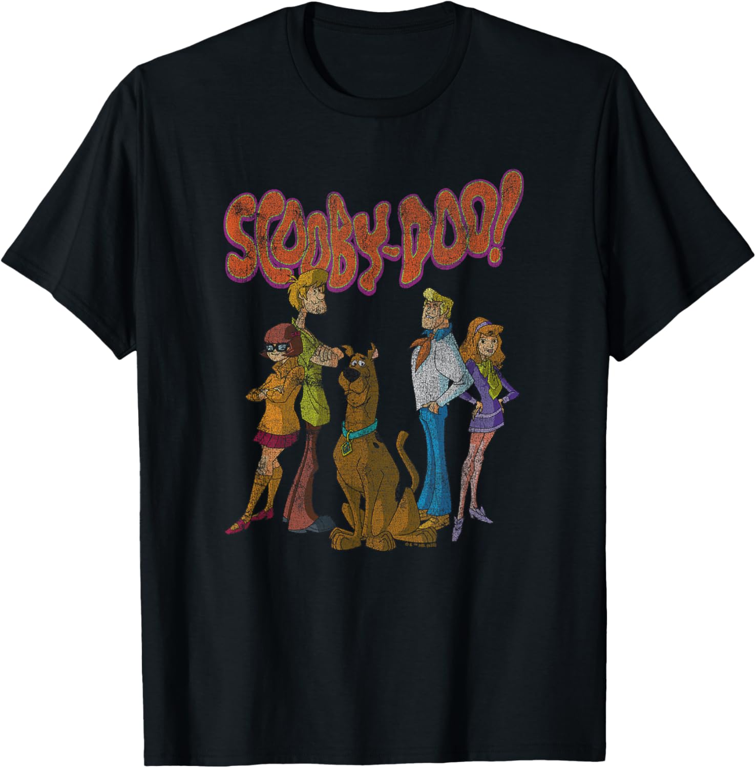 Scooby-Doo Vintage Group Poster T-Shirt for Cool Cartoon Fans - 2