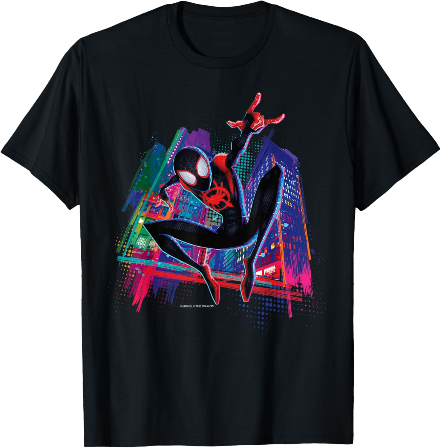 Spider-Man Miles Morales Graffiti City T-Shirt for Stylish Fans - 26
