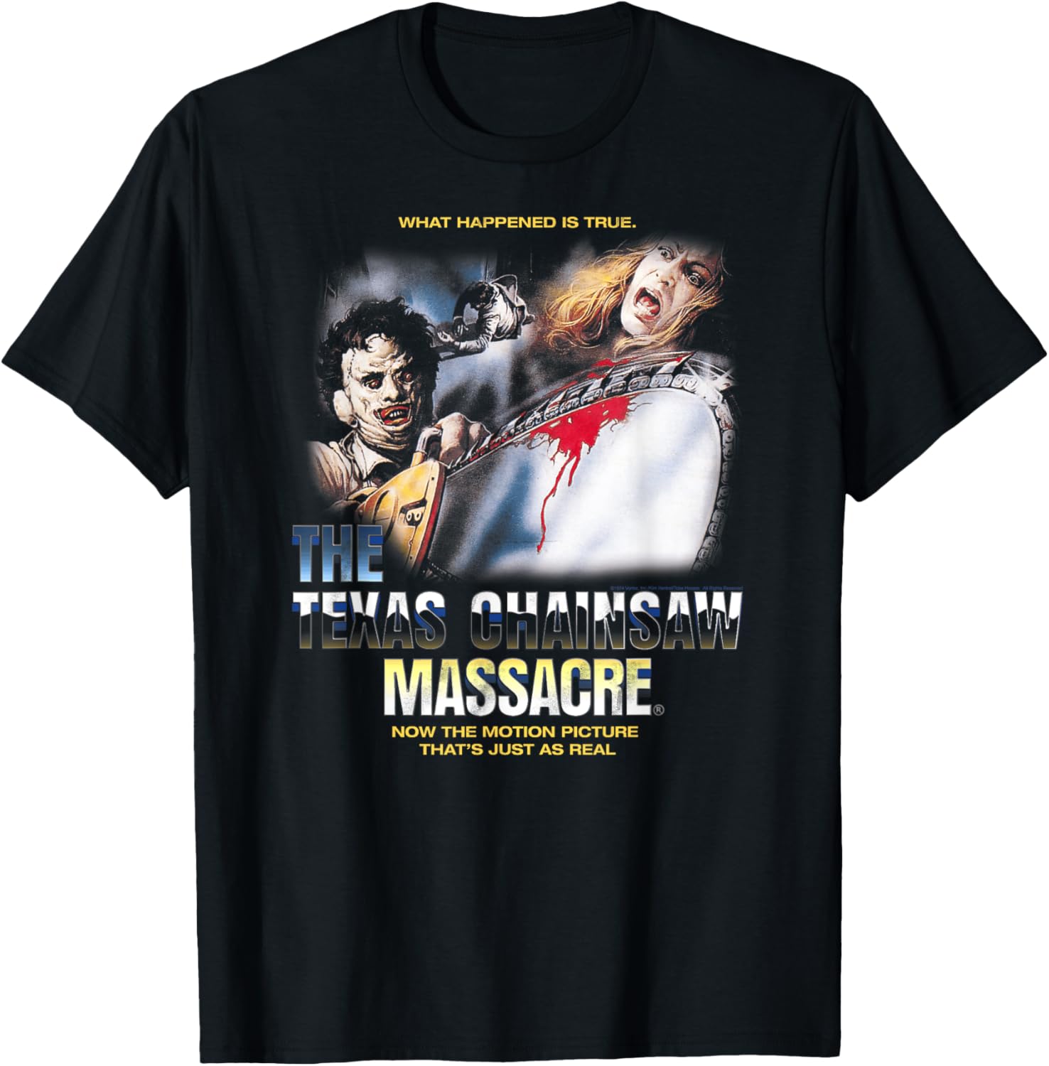 Texas Chainsaw Massacre Chrome Logo Horror T-Shirt for Fans - 2