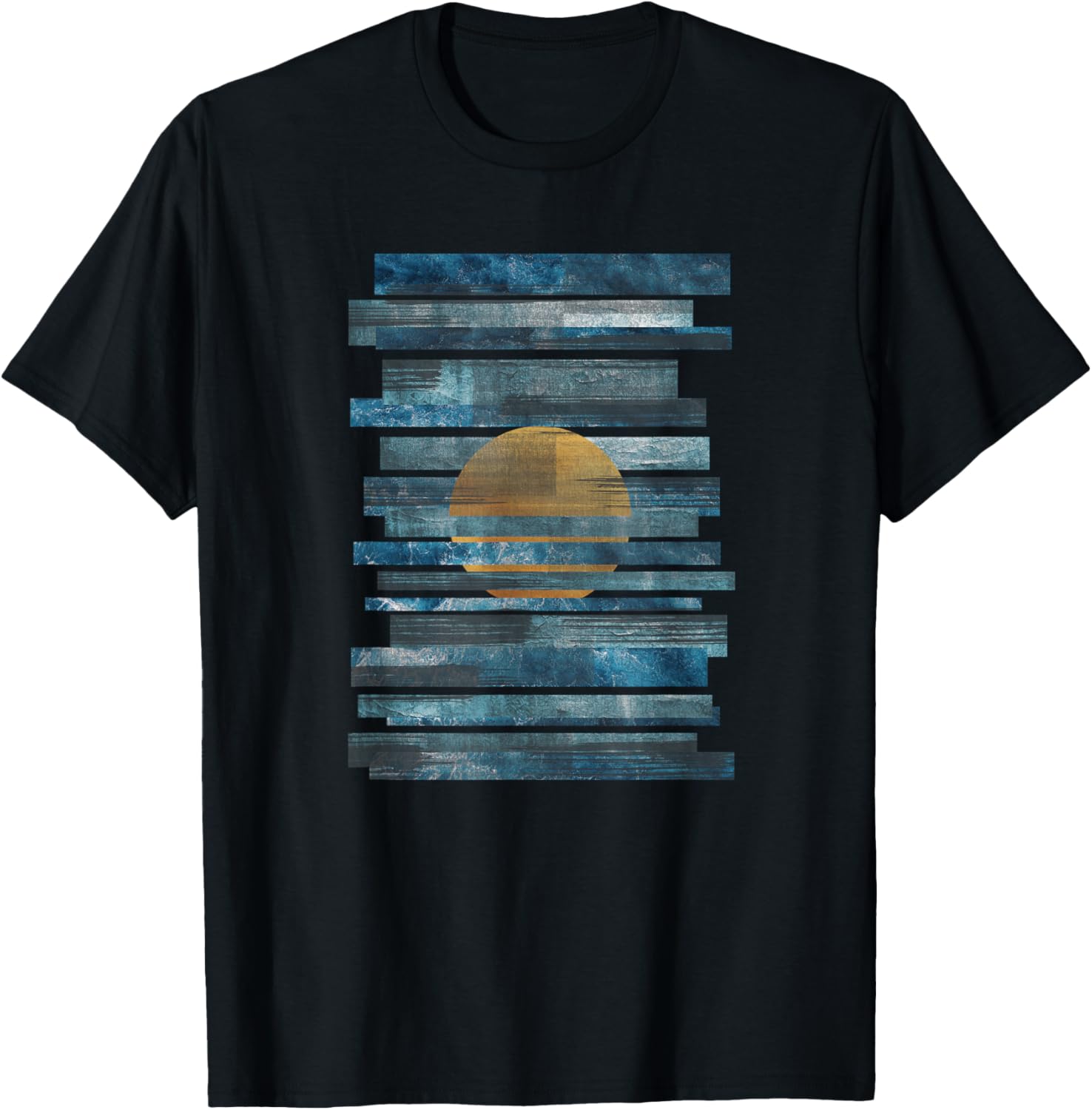 Oceanic Sunset Strips T-Shirt for Effortless Style and Comfort - 24