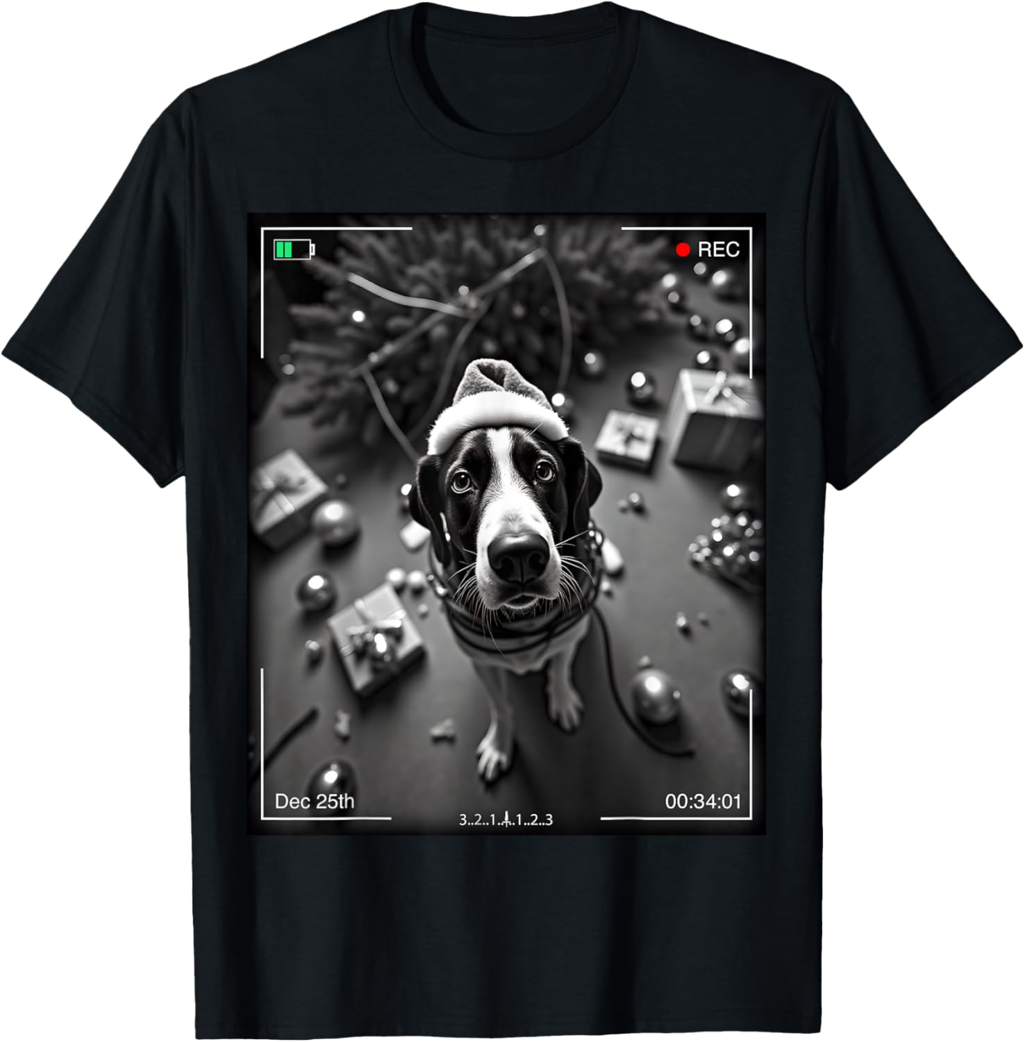 Festive Christmas Tree Walker Coonhound T-Shirt for Dog Lovers - 3