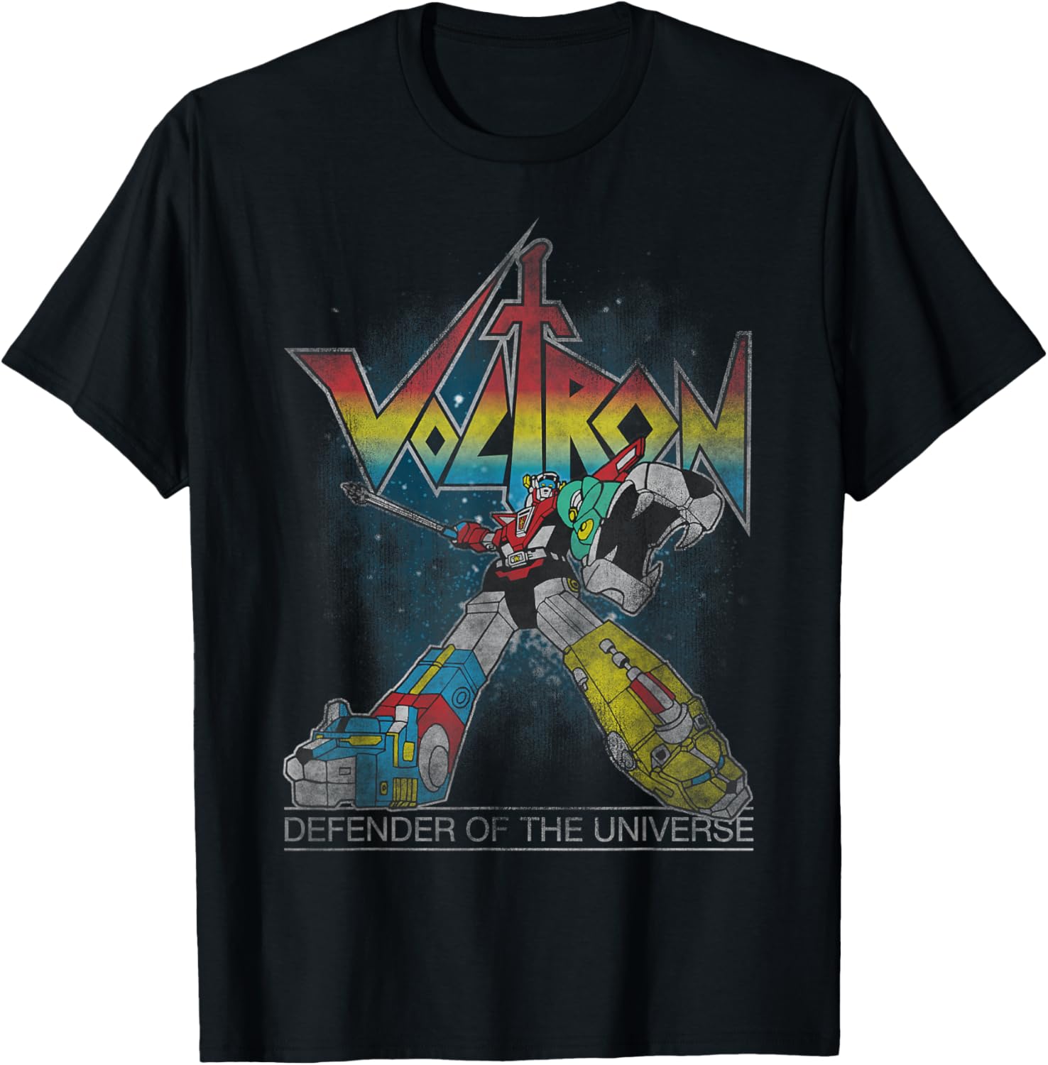 Voltron Retro Defender Rainbow Graphic T-Shirt for Fans and Collectors - 5