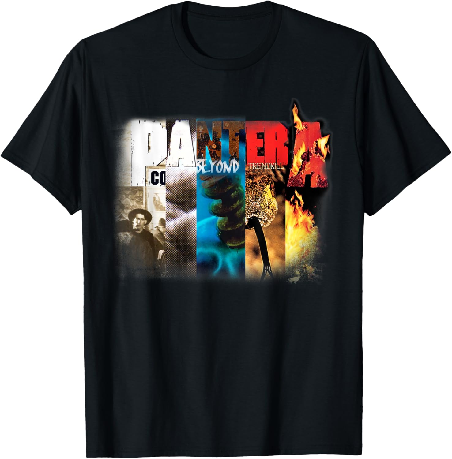 Pantera Official Collage Album T-Shirt for Fans of Rock Music - 1