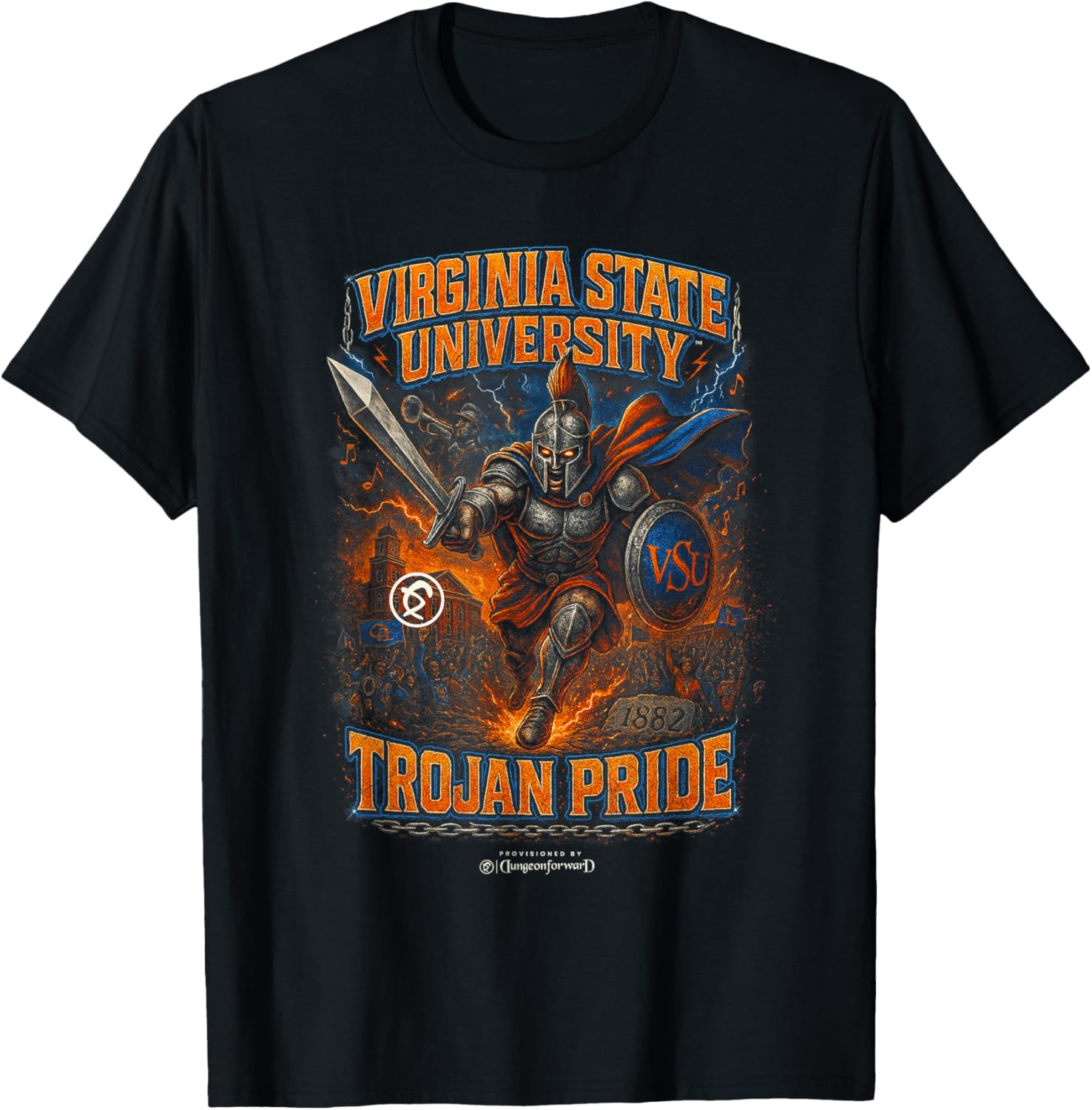 Virginia State University Yard VSU HBCU Bootleg T-Shirt for Fans - 1