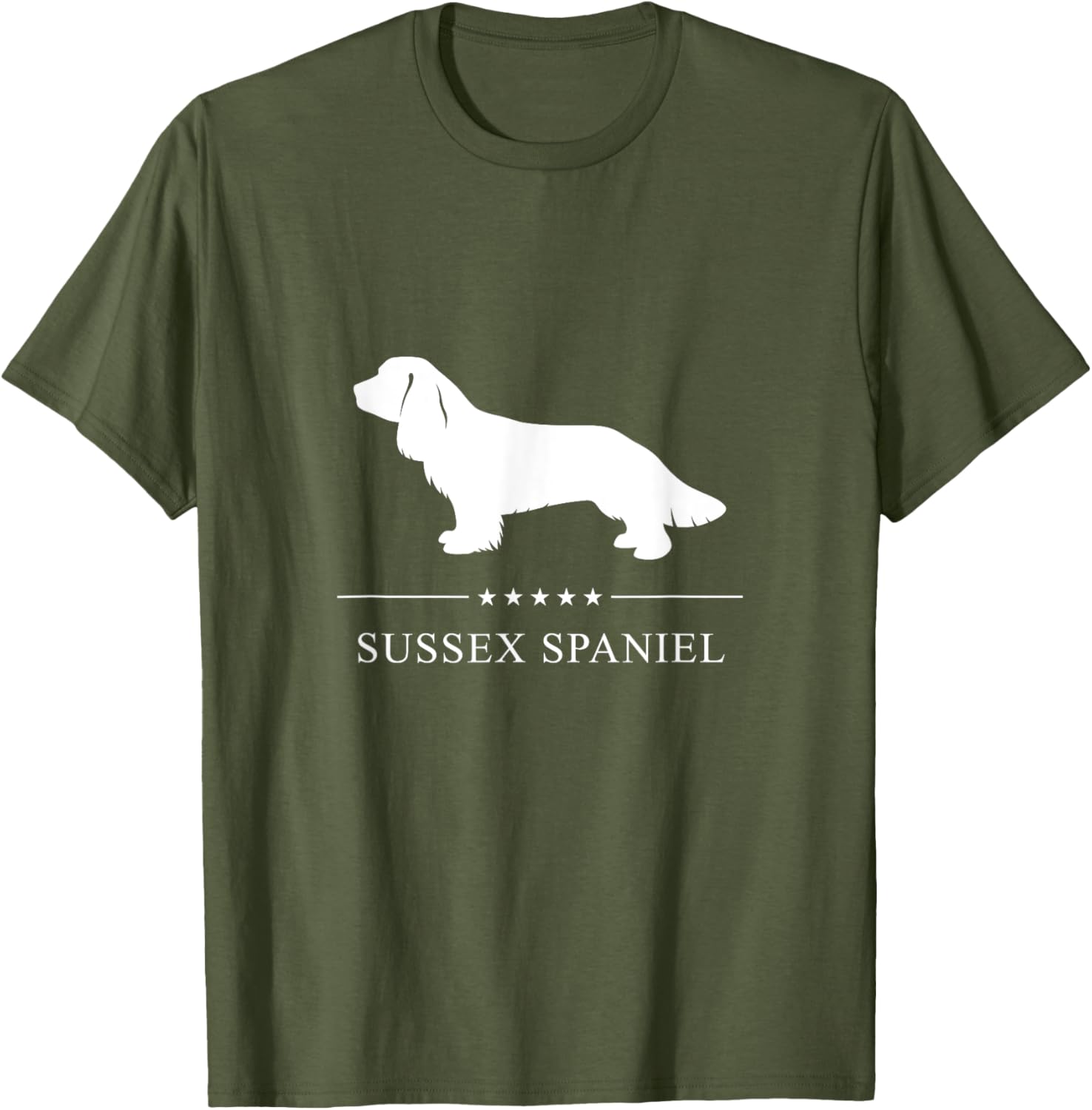 Stylish Sussex Spaniel Silhouette T-Shirt for Dog Lovers - Unisex Design - 16