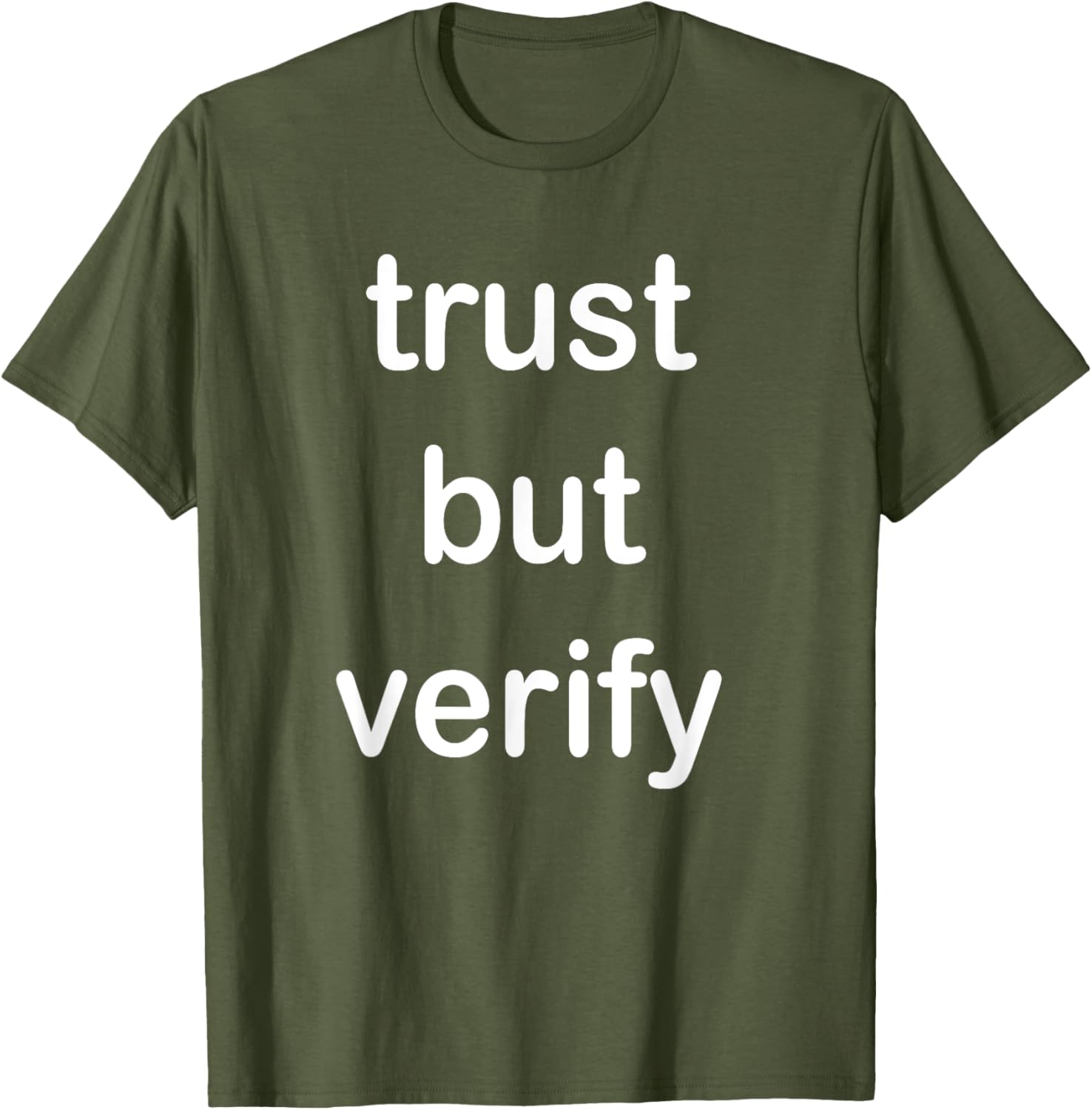 Trust But Verify T-Shirt for Casual Style in Clothing and Footwear - 28