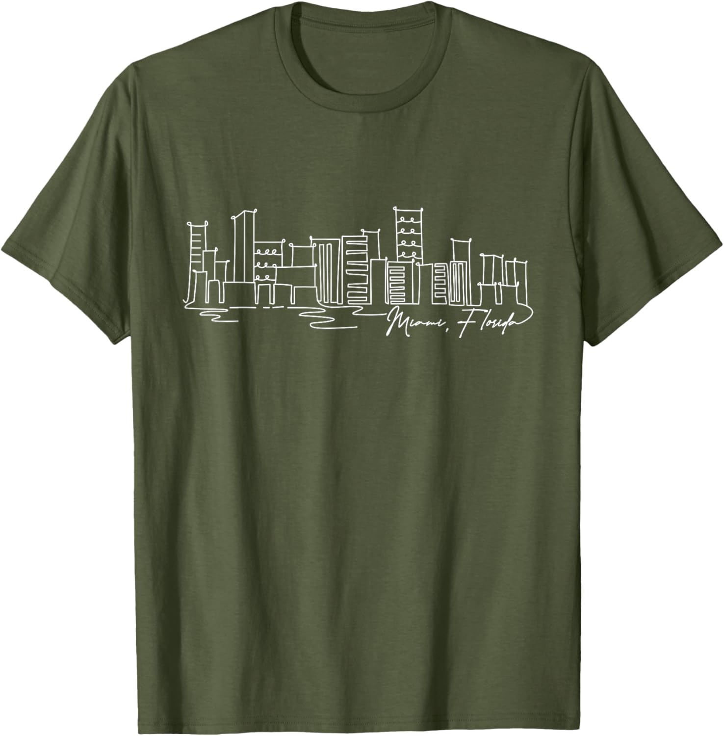 Signature Miami City Skyline T-Shirt Florida Souvenir Gift for Everyone - 16