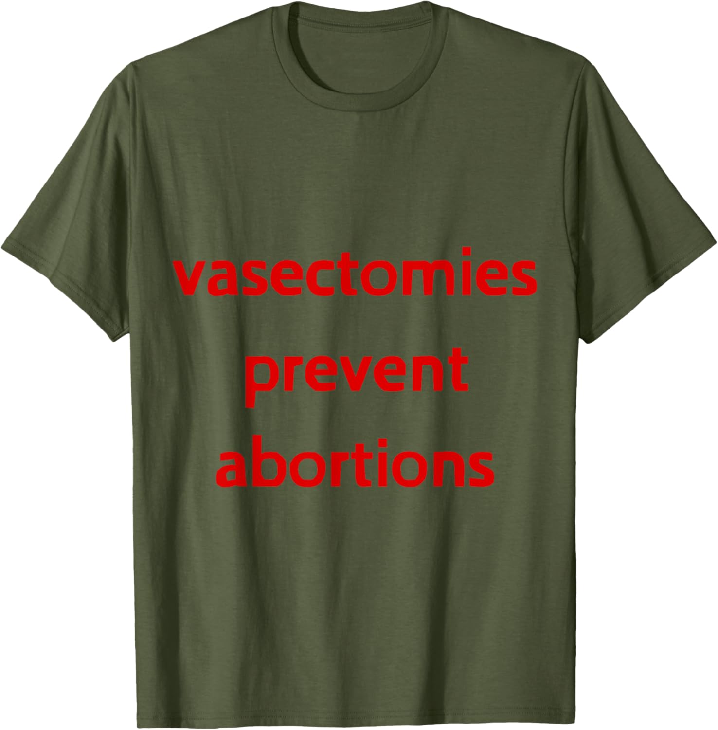 Pro Choice Male Contraception T-Shirt - Vasectomies Prevent Abortions - 1