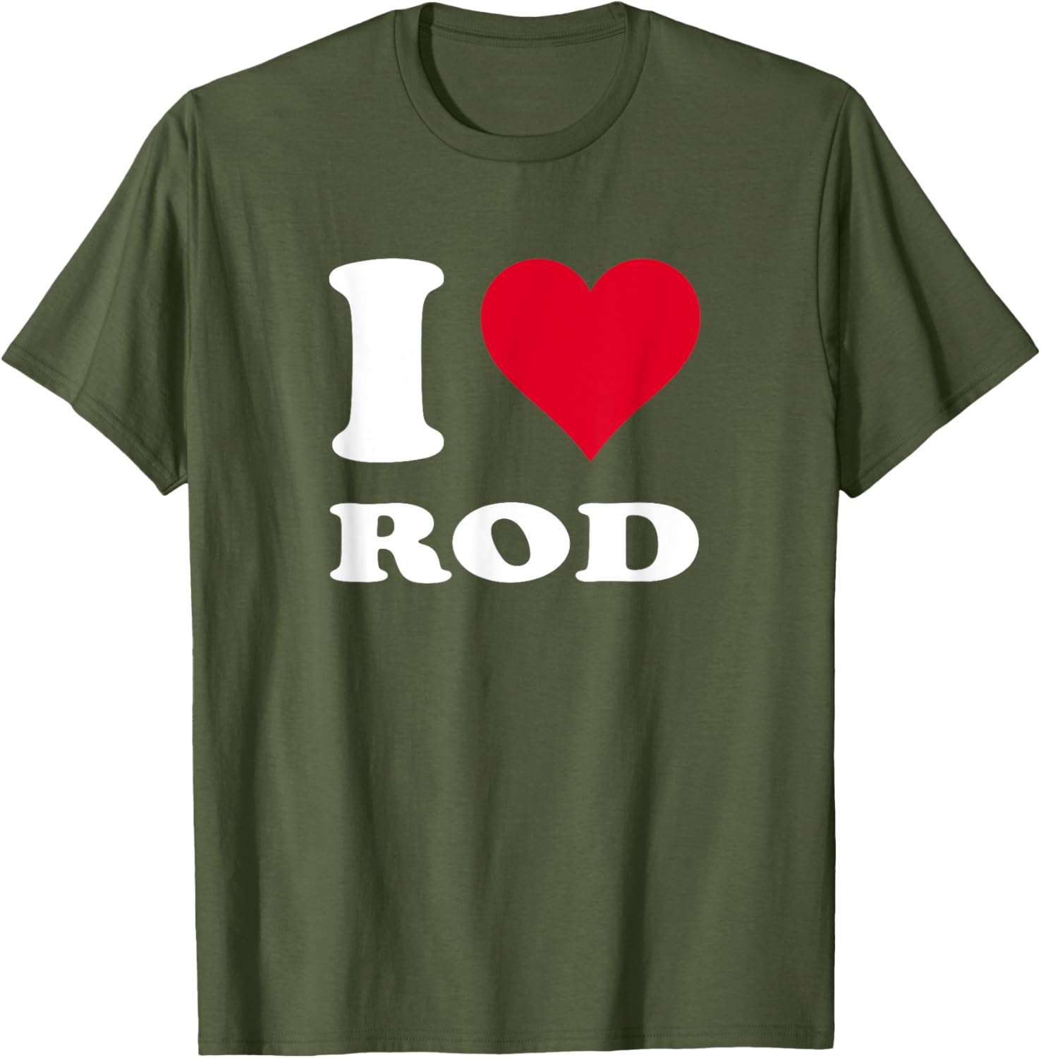 Red Heart I Love Rod T-Shirt for Stylish Comfort and Fun Fashion - 4