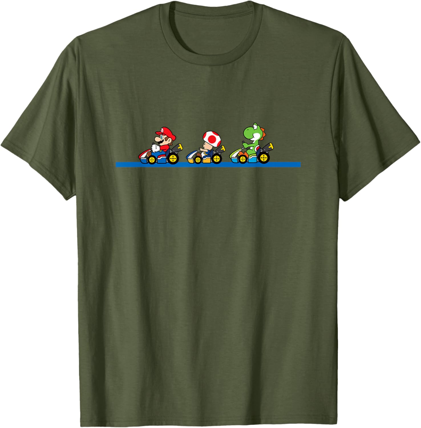 Vintage Mario Kart T-Shirt featuring Yoshi, Toad, and Mario Racing Fun - 21