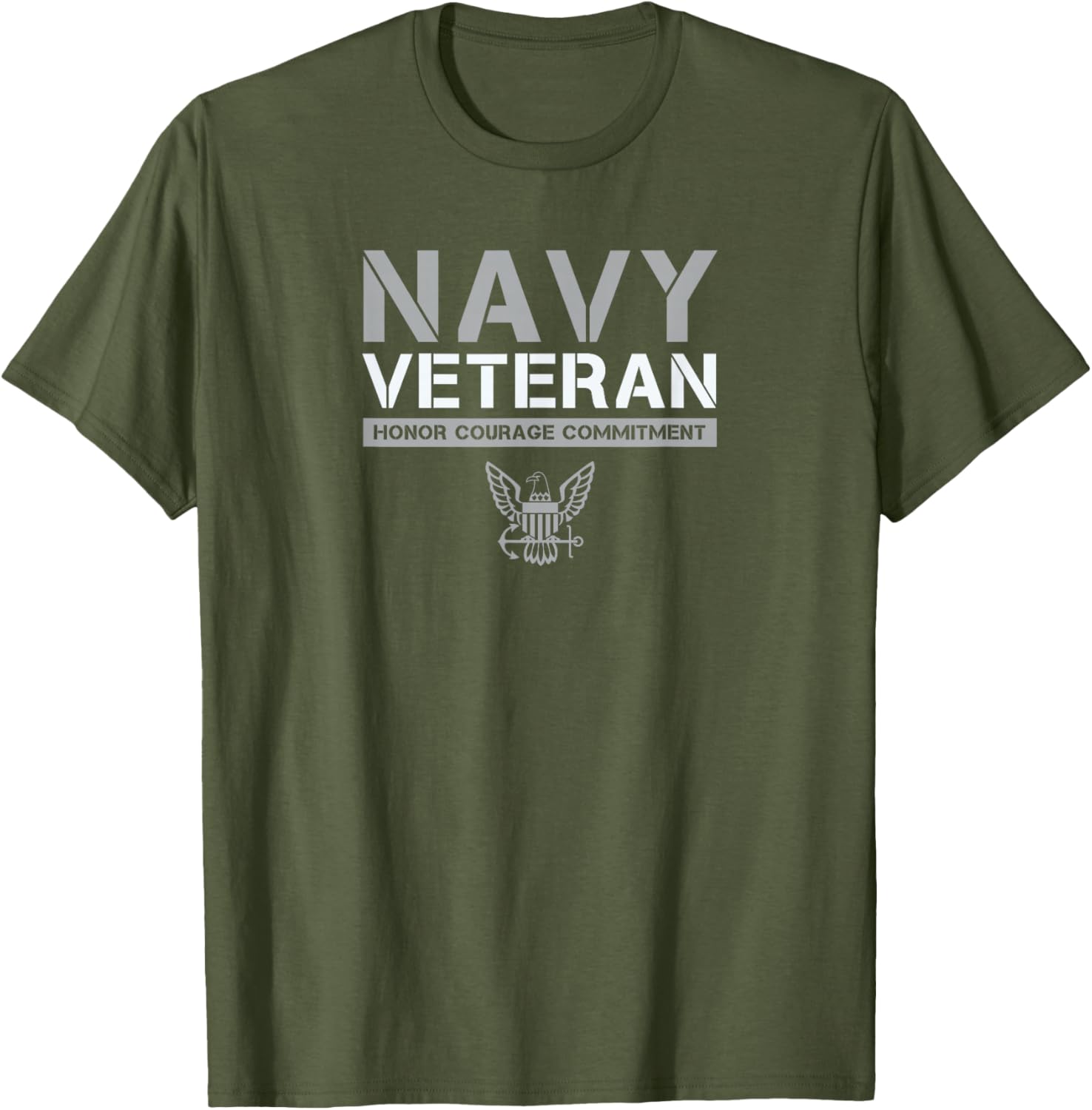 US Navy Veteran Honor Courage Commitment T-Shirt - Stylish Military Apparel - 16