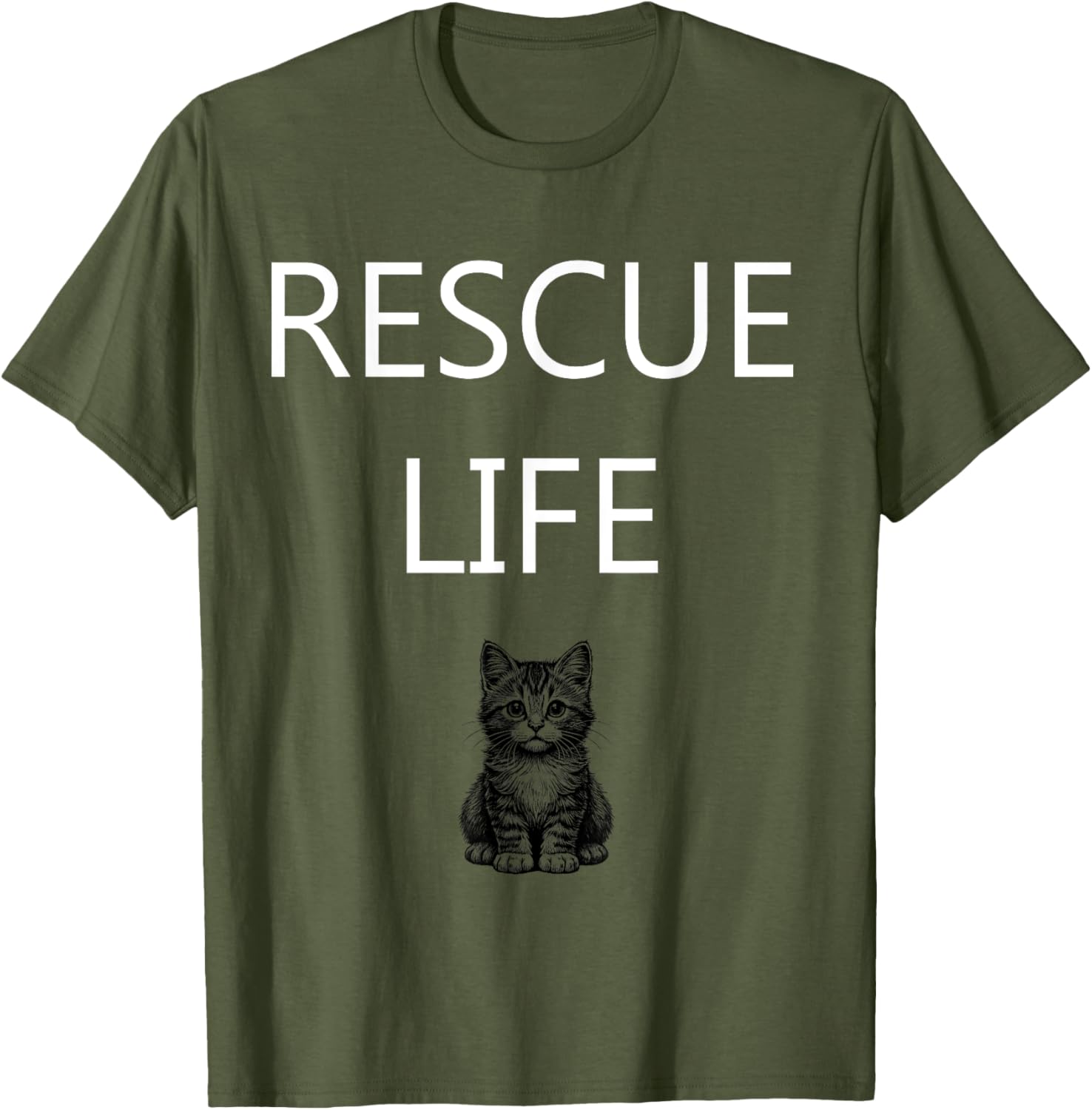 Rescue Life Kitten Animal Welfare T-Shirt for Cat Lovers and Advocates - 5