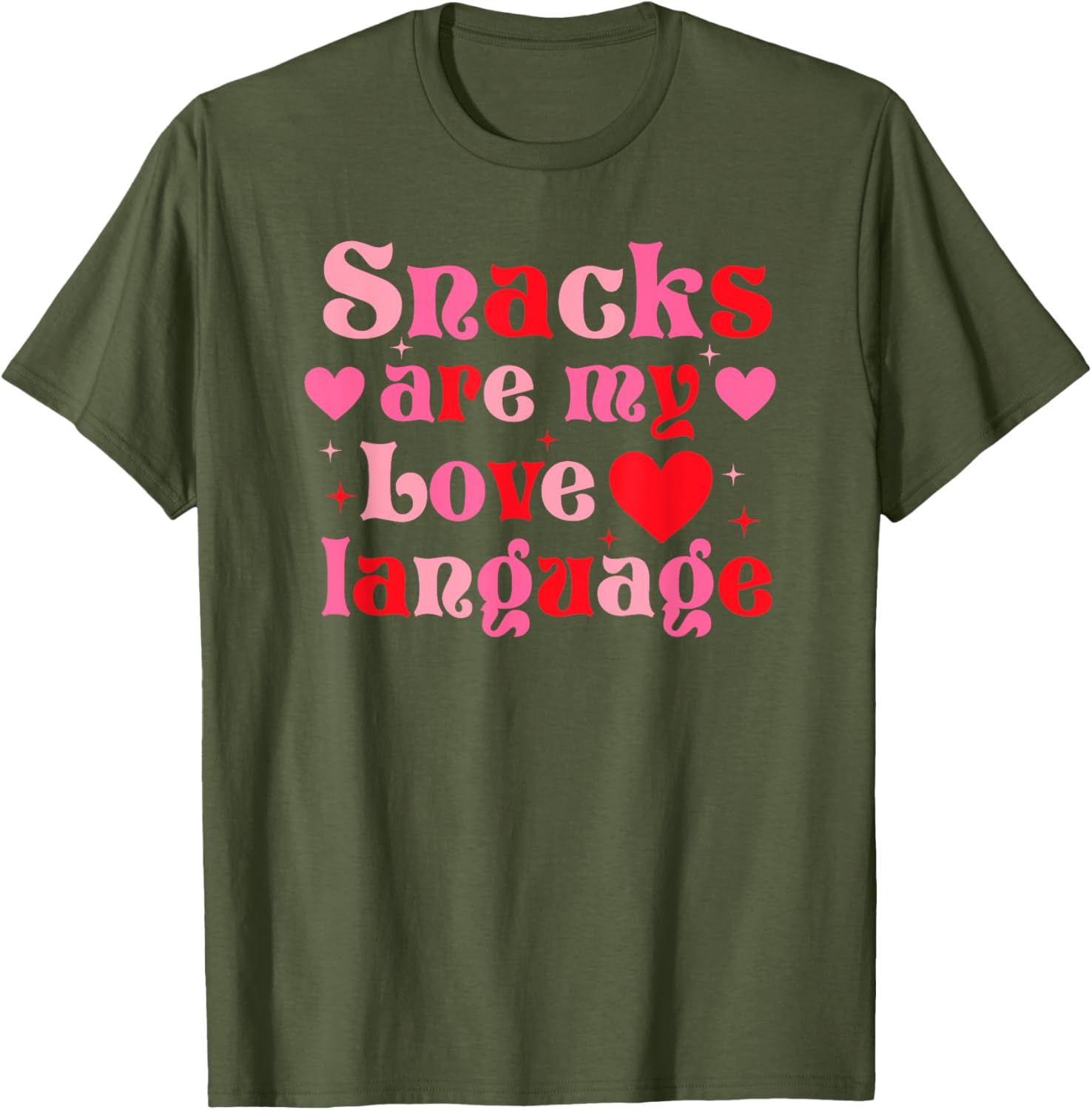 Snacks Are My Love Language Food Lover T-Shirt for Valentine's Day - 14