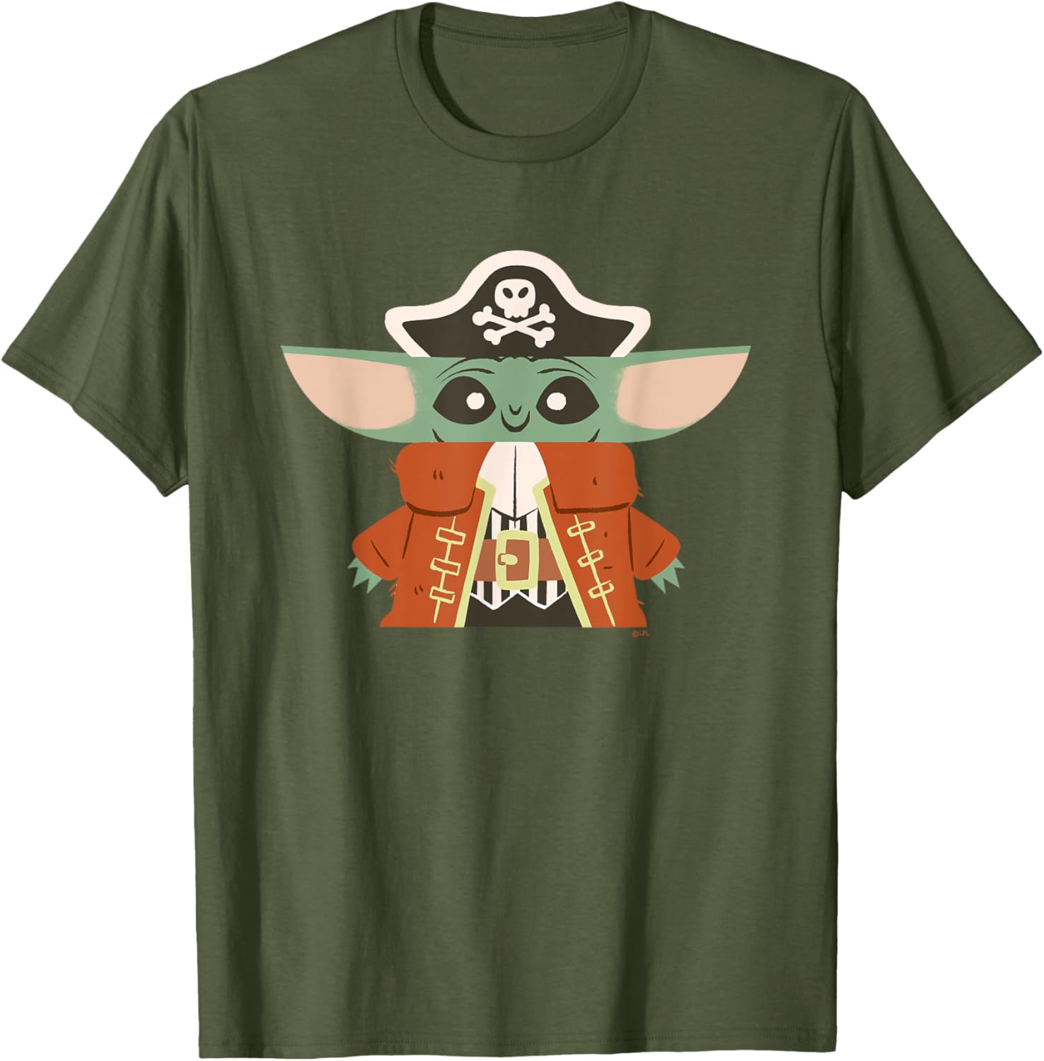 Grogu The Mandalorian Pirate Halloween Costume T-Shirt for Kids and Adults - 8