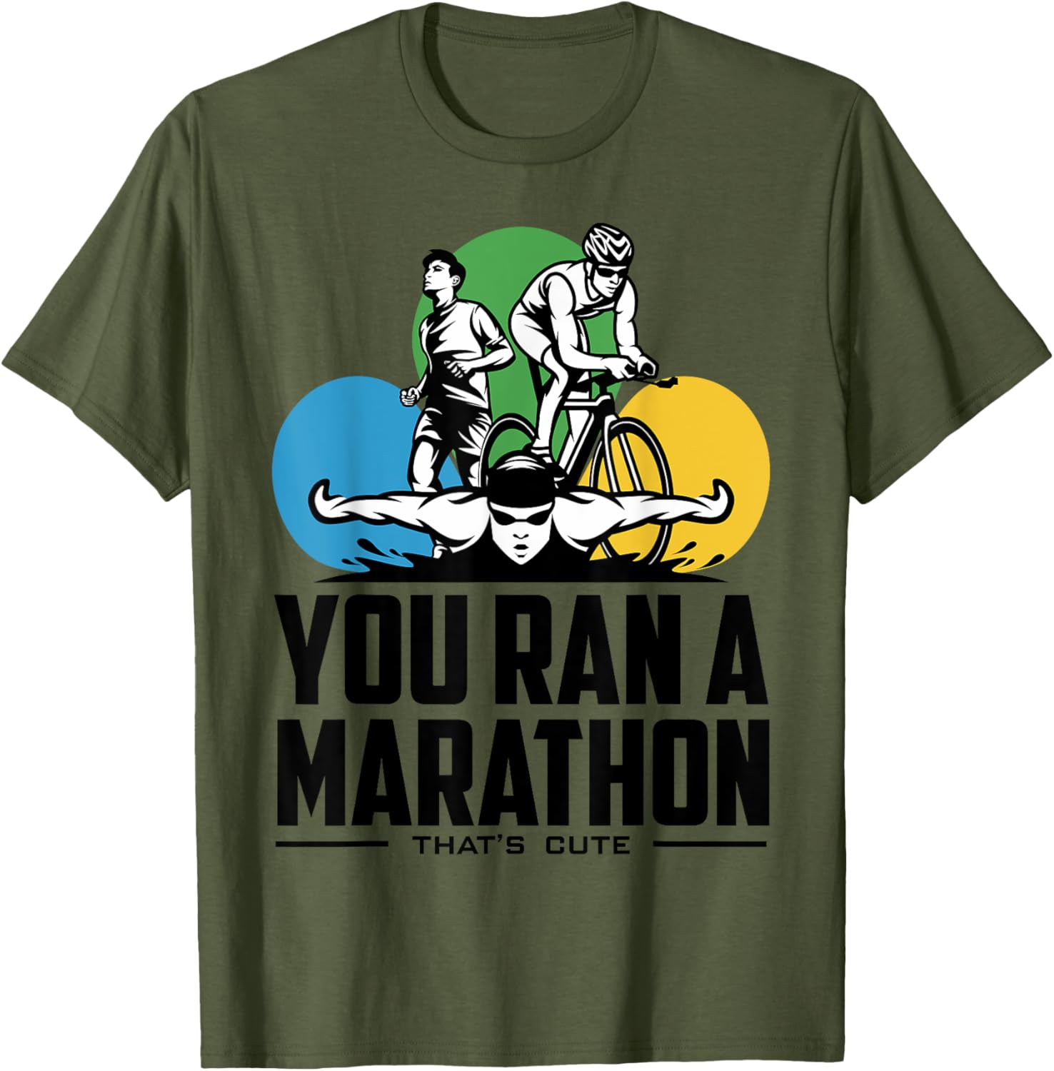 Triathlon Marathoners T-Shirt for Proud Runners | Fun Fitness Tee - 9