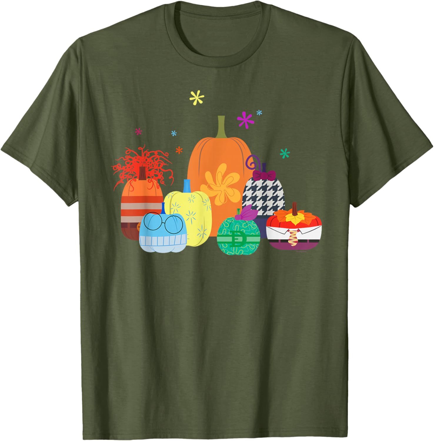 Disney Pixar Inside Out 2 Halloween Pumpkin Group T-Shirt for Fun Celebrations - 25
