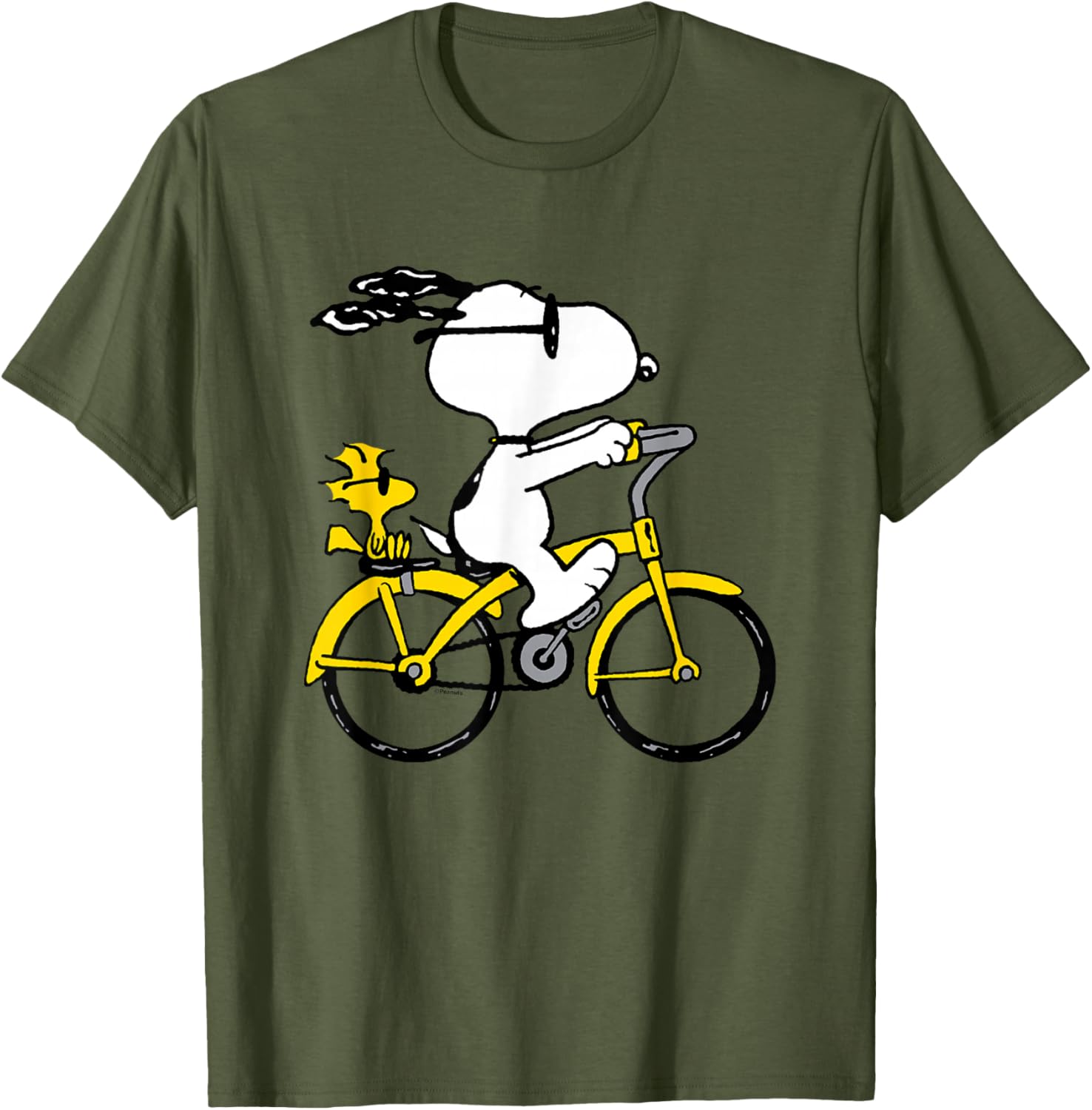 Snoopy and Woodstock Bike Ride T-Shirt for Fun Casual Outfits - 9