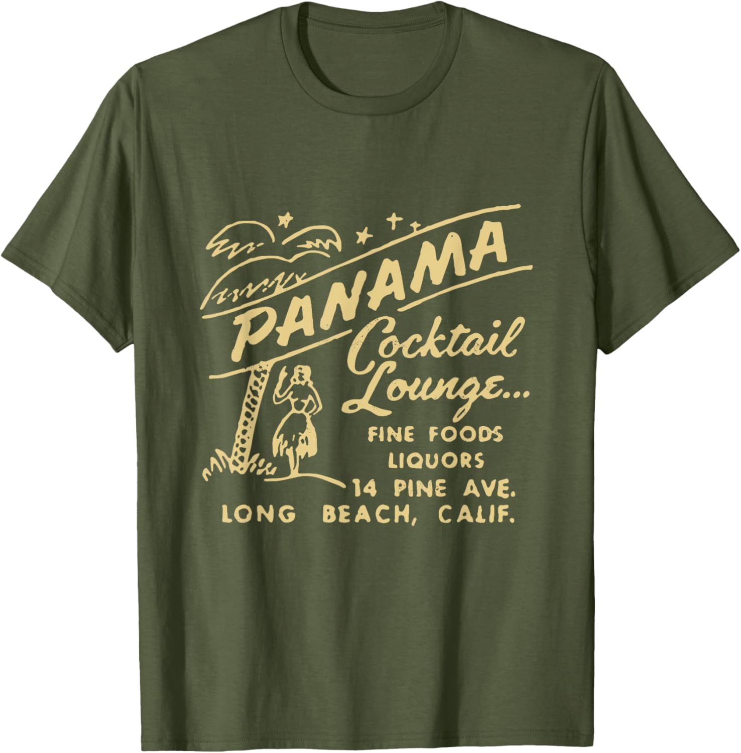 Panama Cocktail Lounge Unisex T-Shirt for Men and Women in Long Beach CA - 12