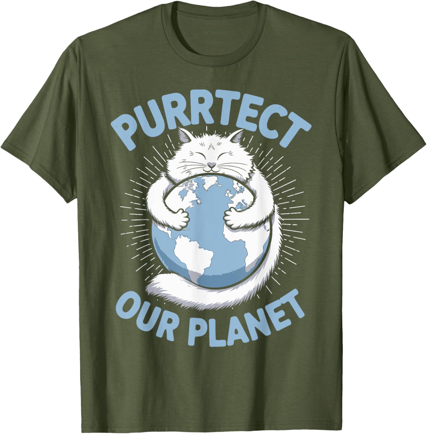 Purrtect Our Planet Cat Lover T-Shirt for Men, Women, and Kids - 4